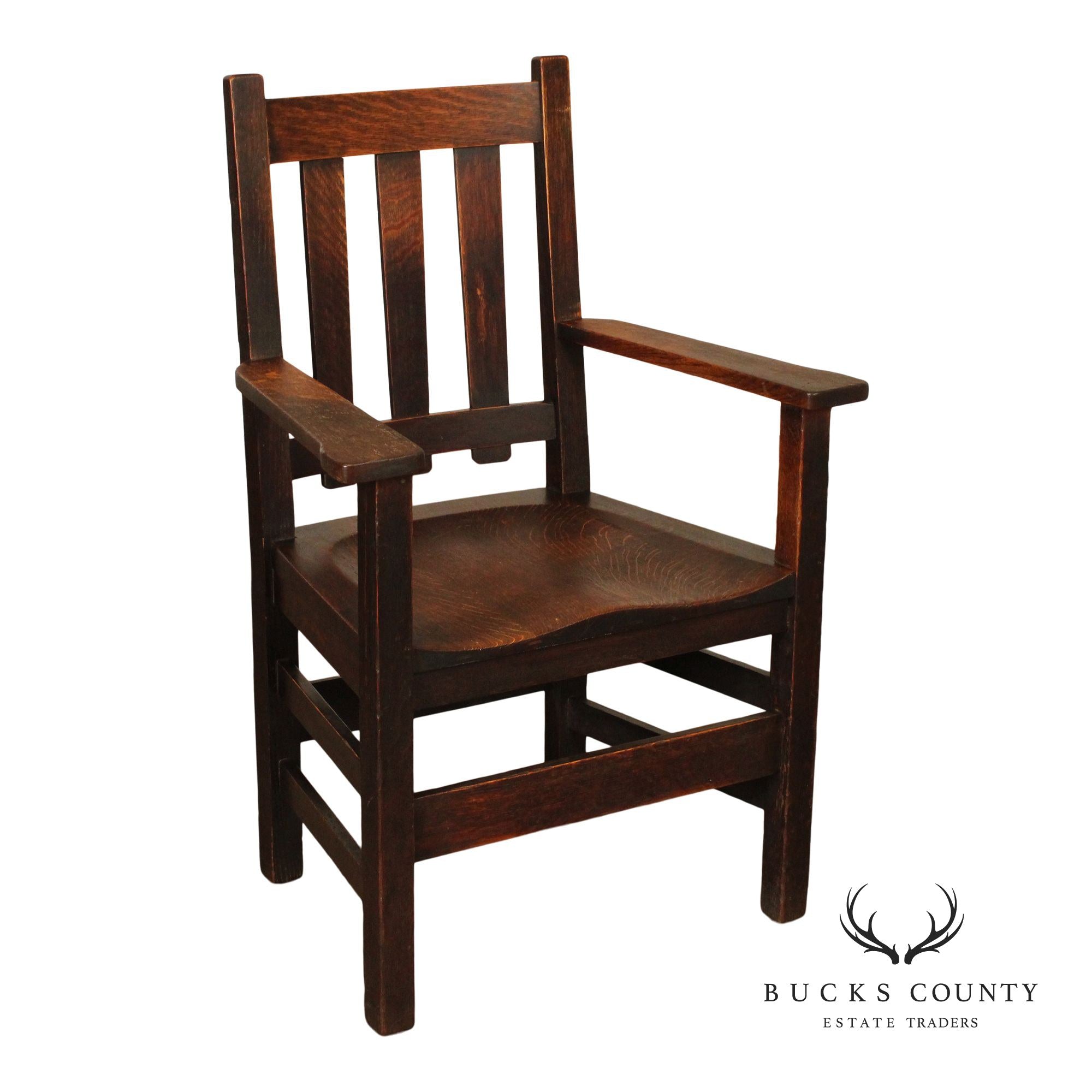 Antique Stickley Brothers Mission Oak Armchair