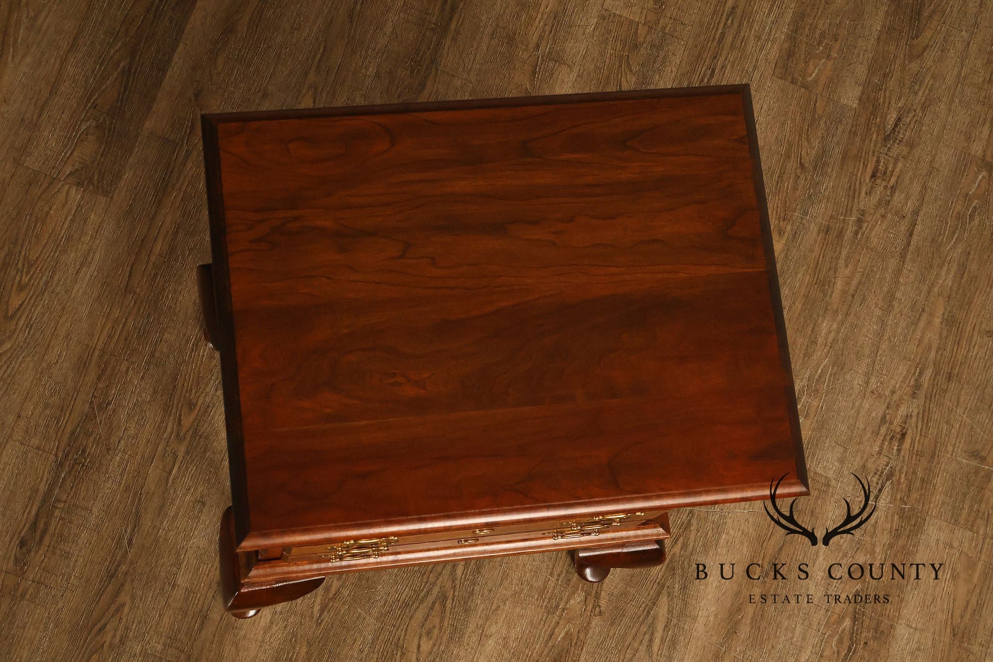 Custom Crafted Queen Anne Style Cherry Silver Chest On Frame