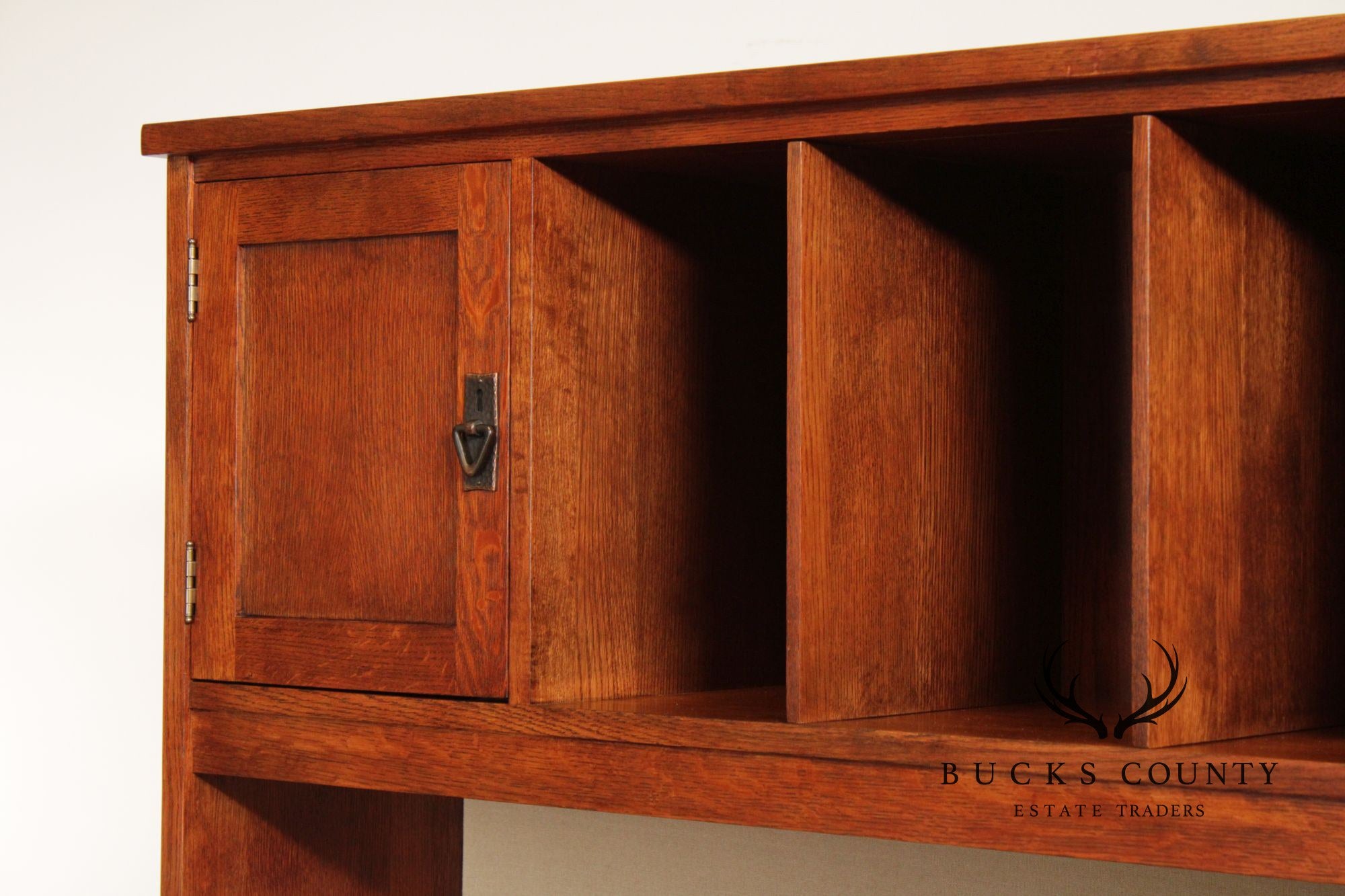 Stickley Mission Collection Executive Desk With Bookcase Hutch