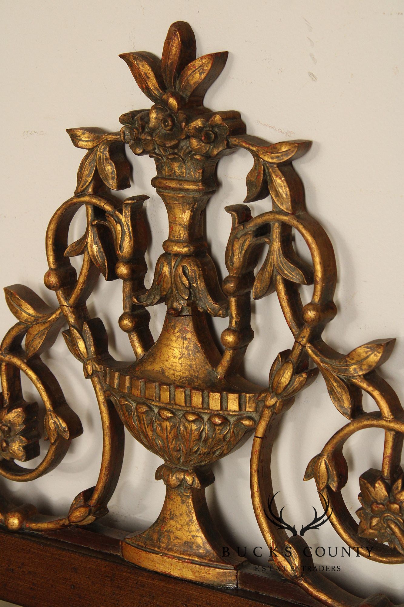 John Widdicomb Adam Style Mahogany And Partial Gilt Wall Mirror