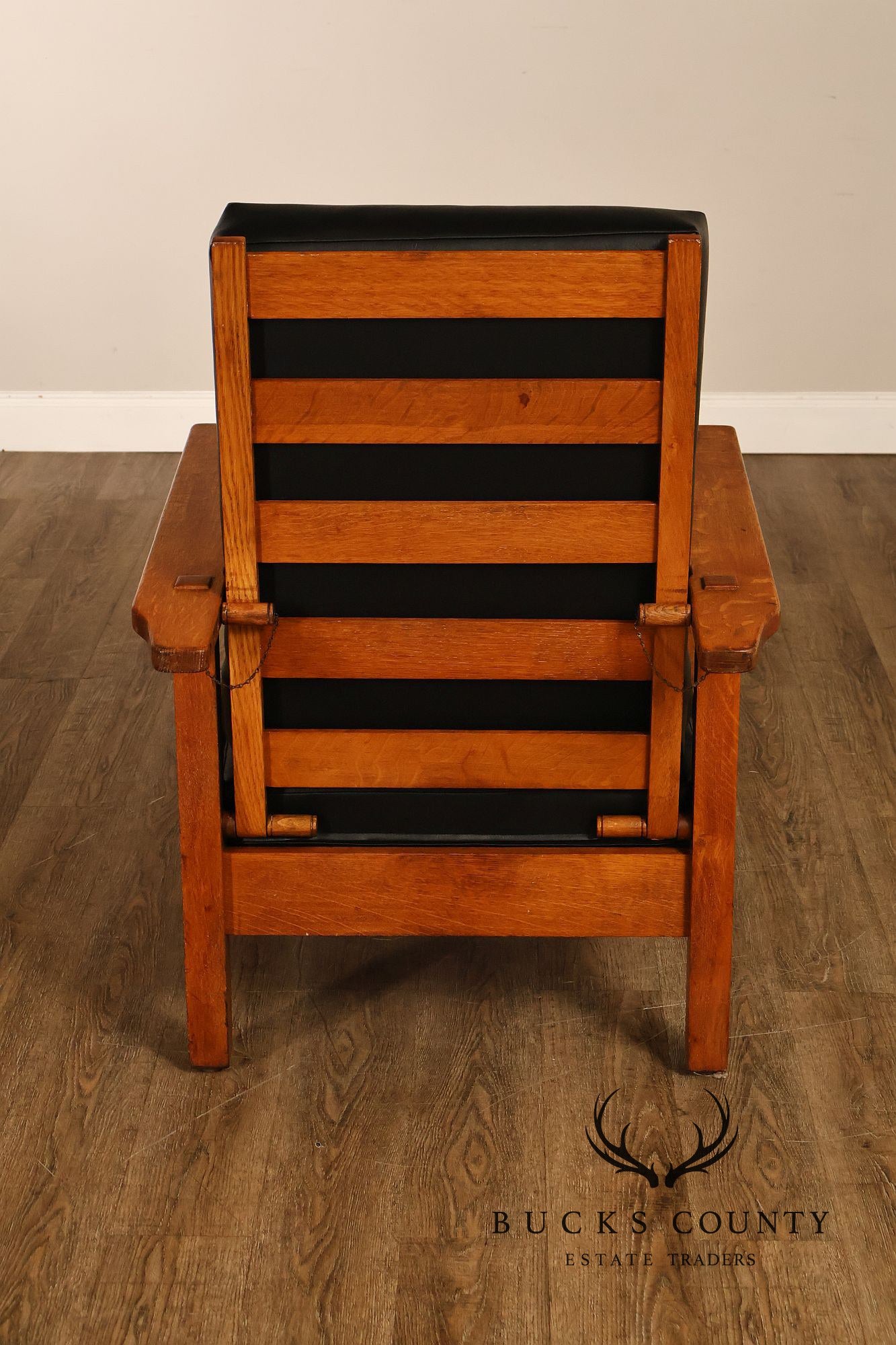 Antique Stickley Brothers Mission Oak Adjustable Morris Chair