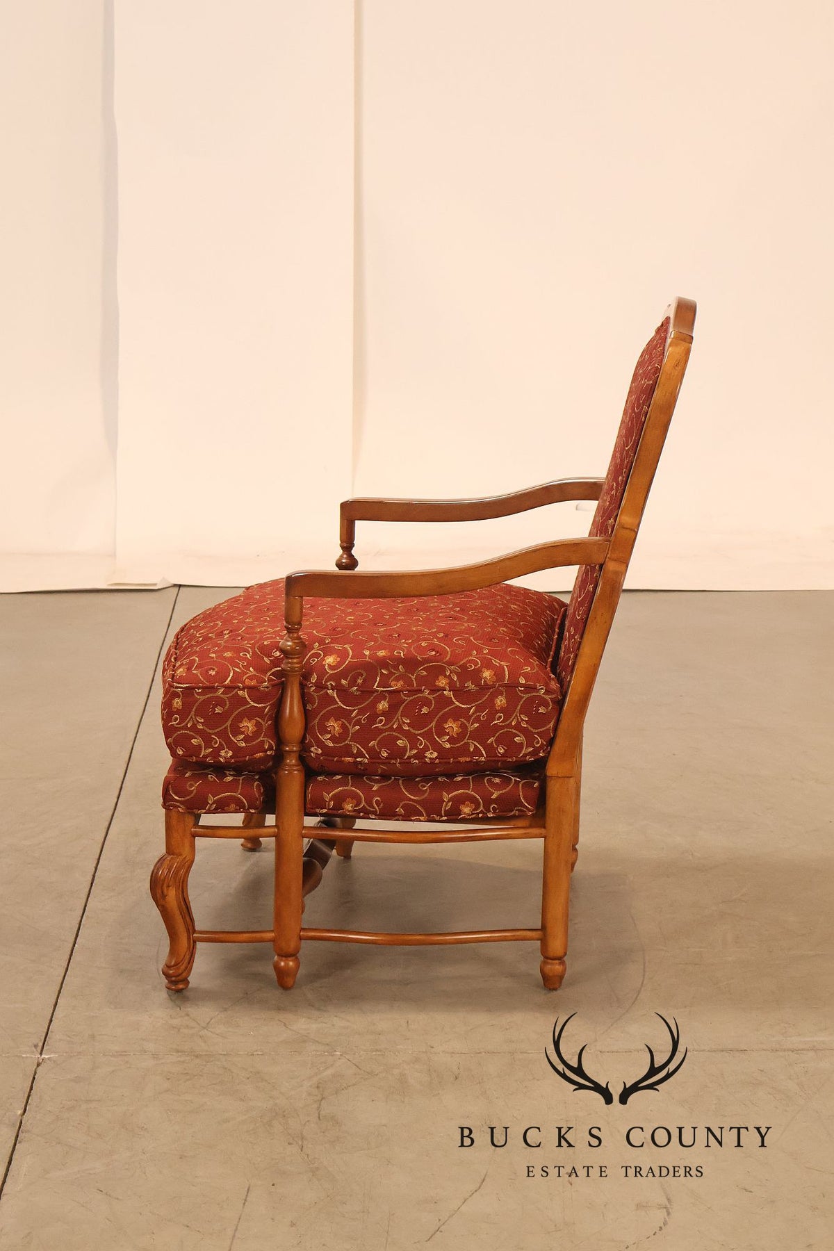 Highland House Pair Of Genevieve French Country Upholstered Lounge Chairs
