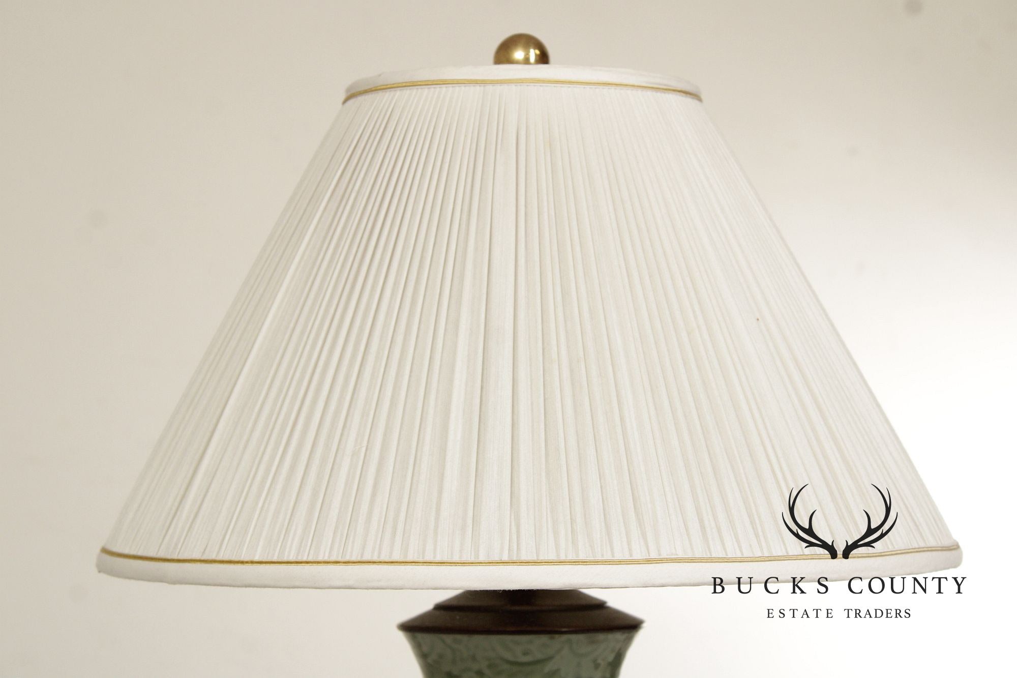Asian Style Celadon Glazed Table Lamp