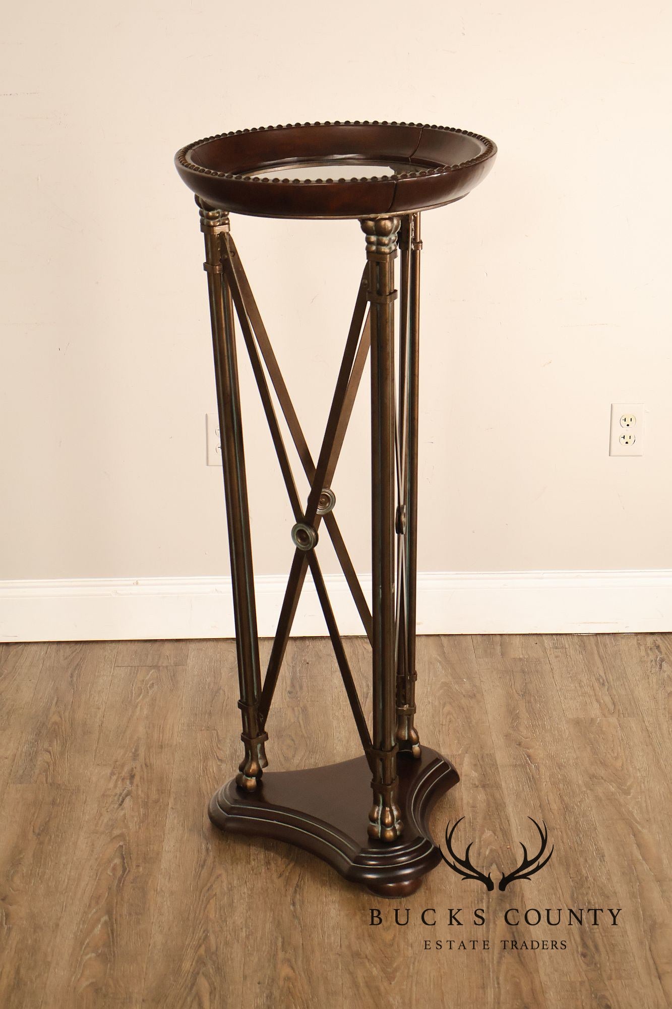 Regency Style Pair Of Mahogany Pedestal Plant Stands