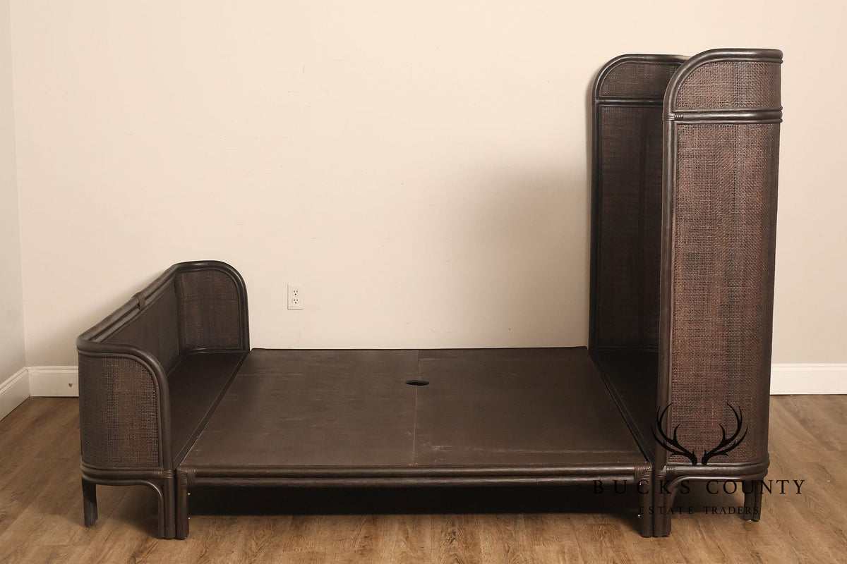 Arhaus Maya King Size Faux Bamboo And Cane Bed
