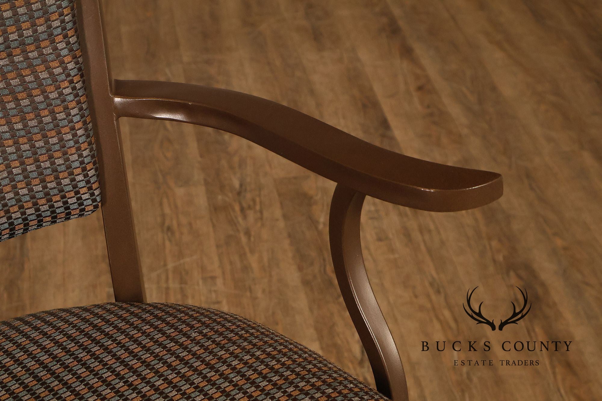 Tempo Industries Pair Of Swivel Bar Stools With Arms