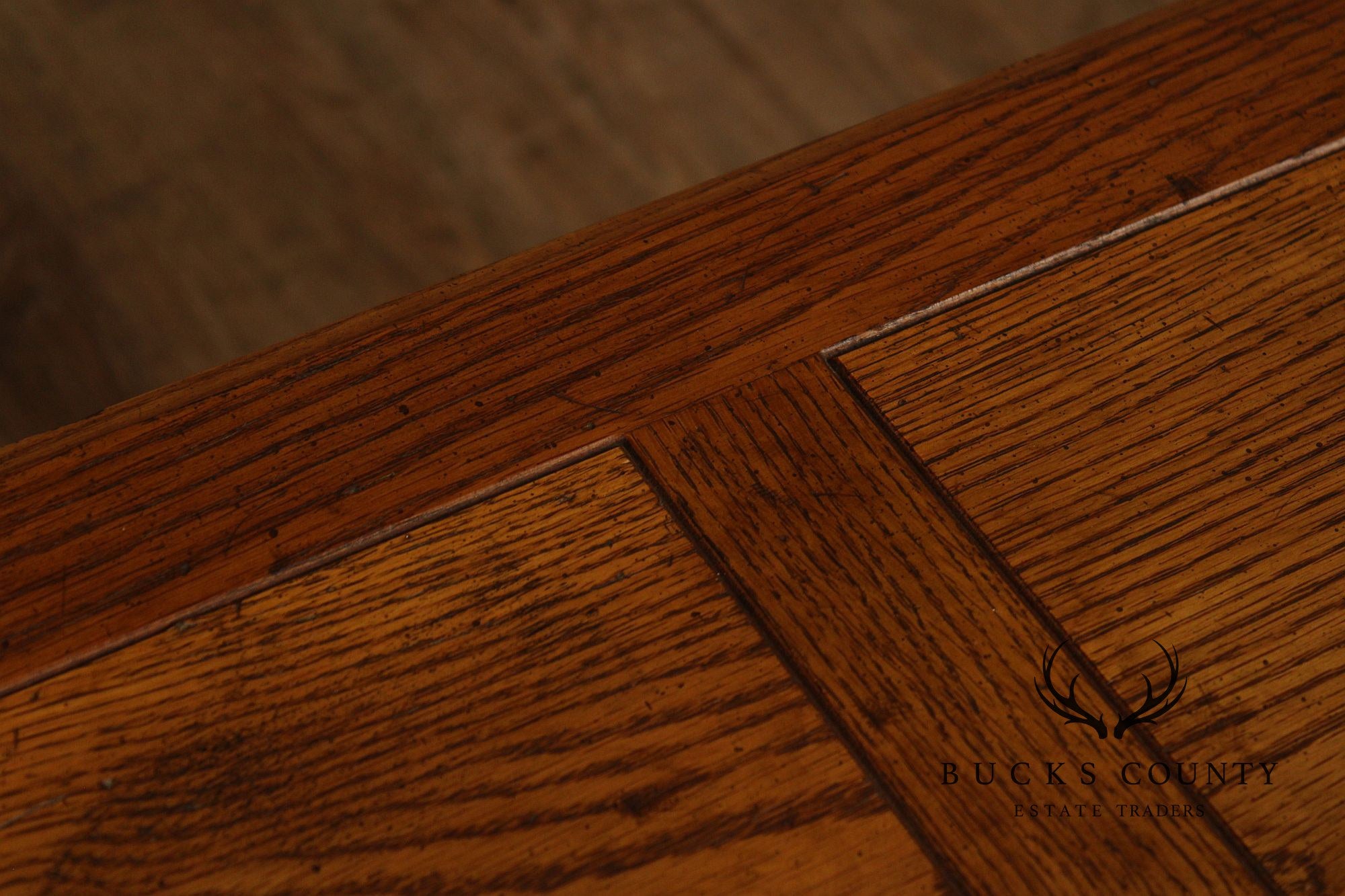 Henredon Artefacts Campaign Style Oak Console Table