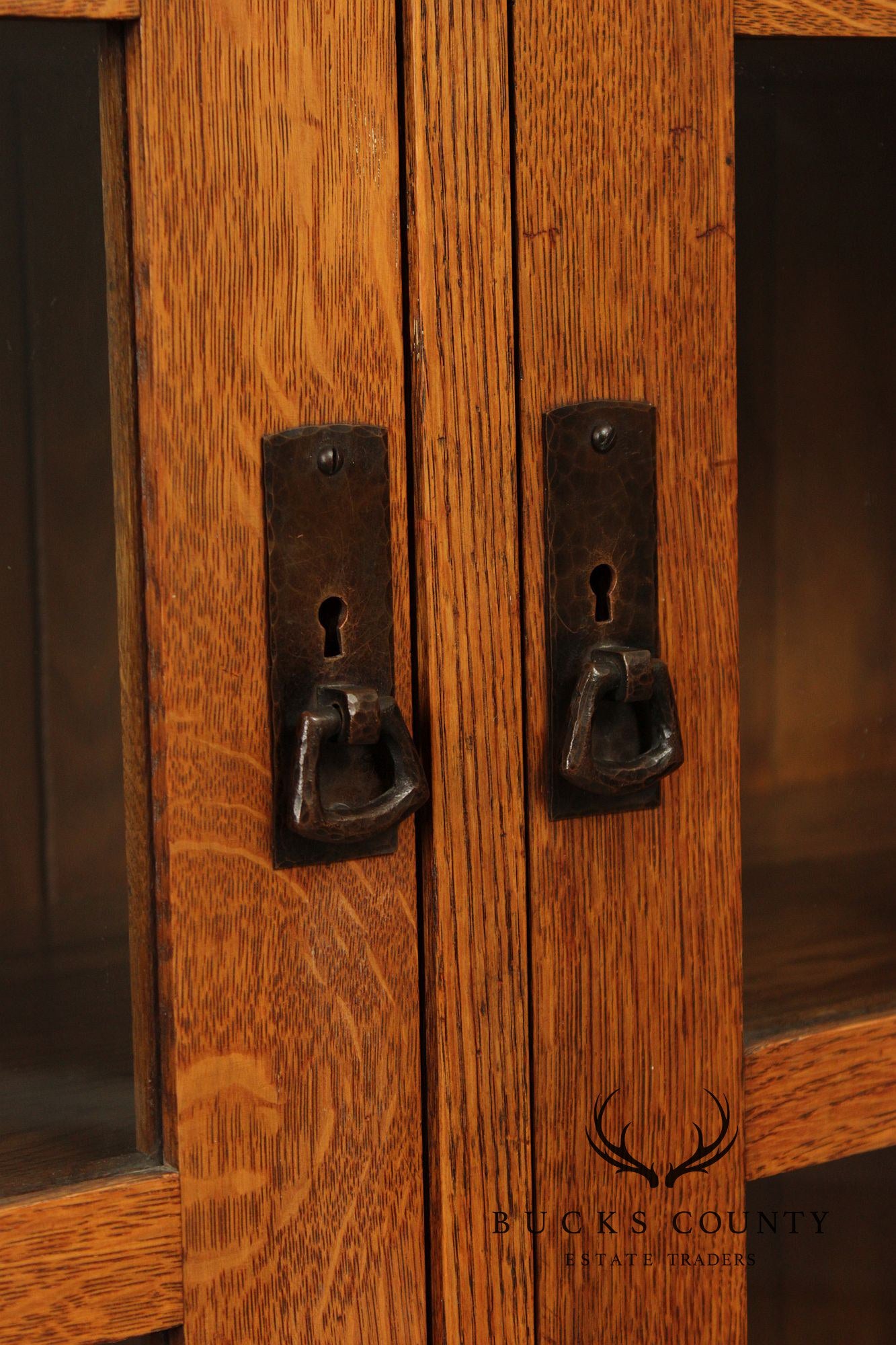 L. & J.G. Stickley Antique Mission Oak Two-Door Bookcase