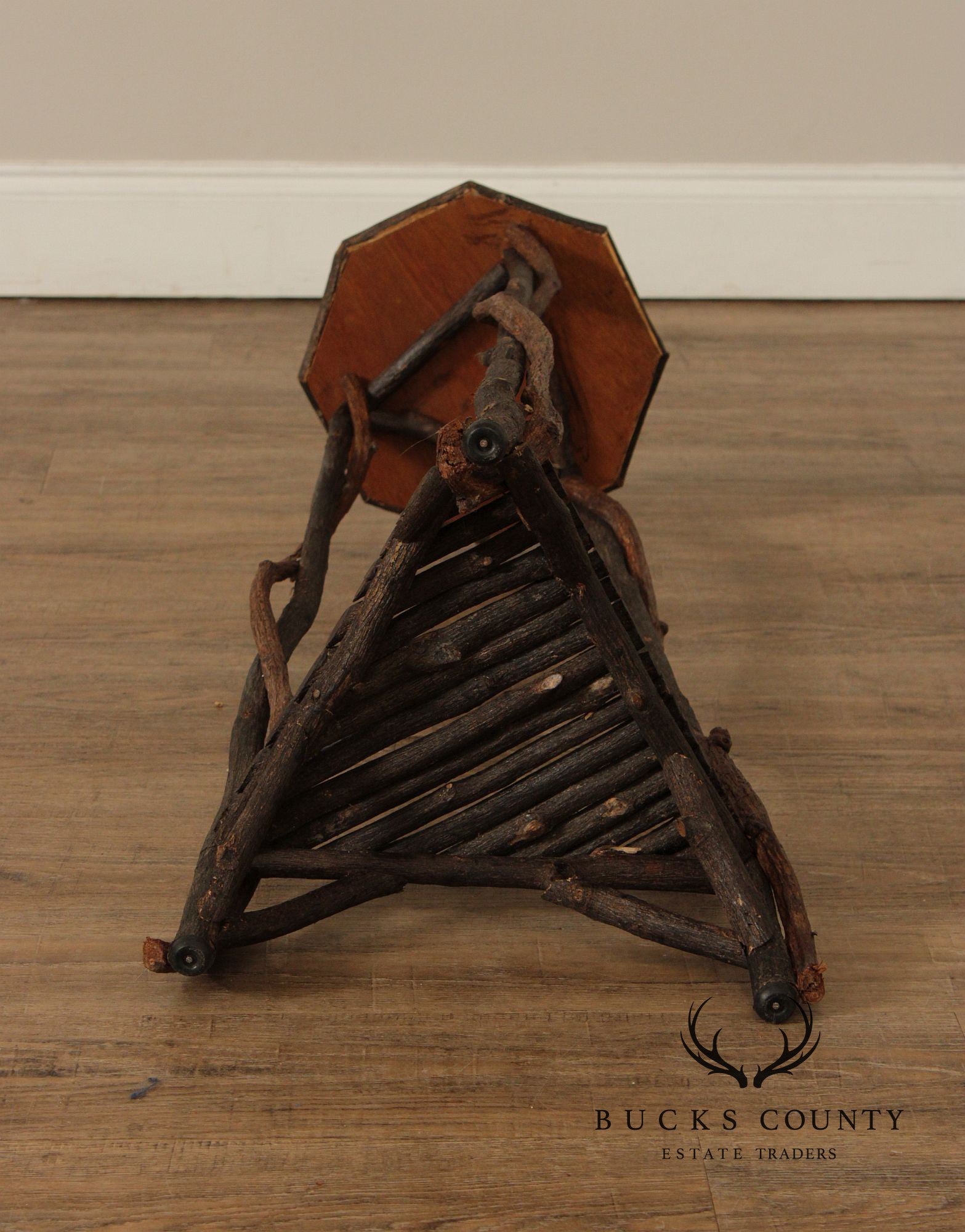 Adirondack Style Twig Plant Stand