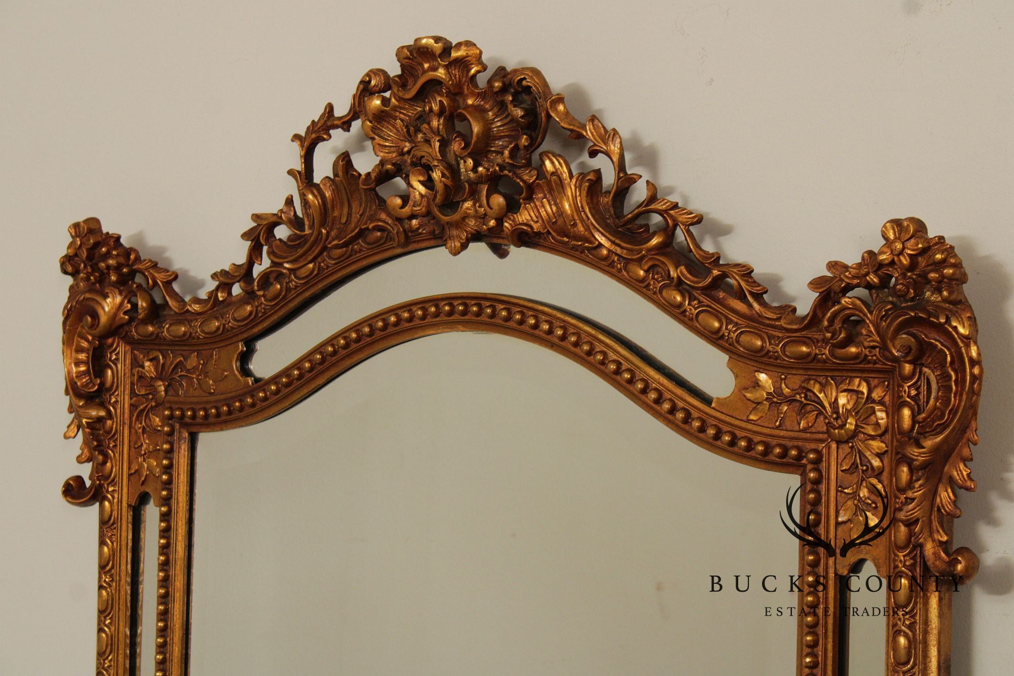 Large Ornately Gilt Carved Wall Mirror