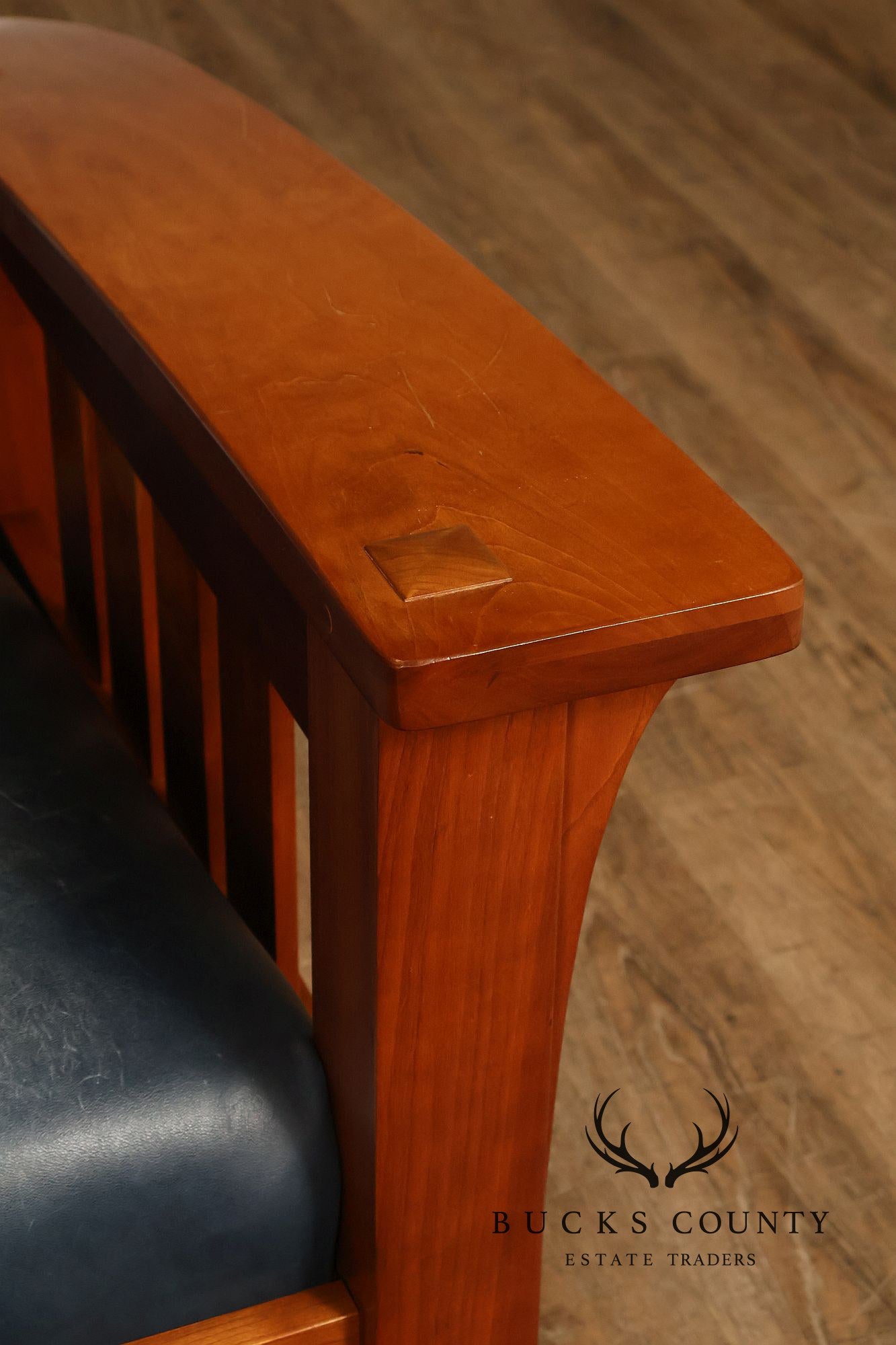 Stickley Mission Collection Cherry Bow Arm Morris Chair and Ottoman