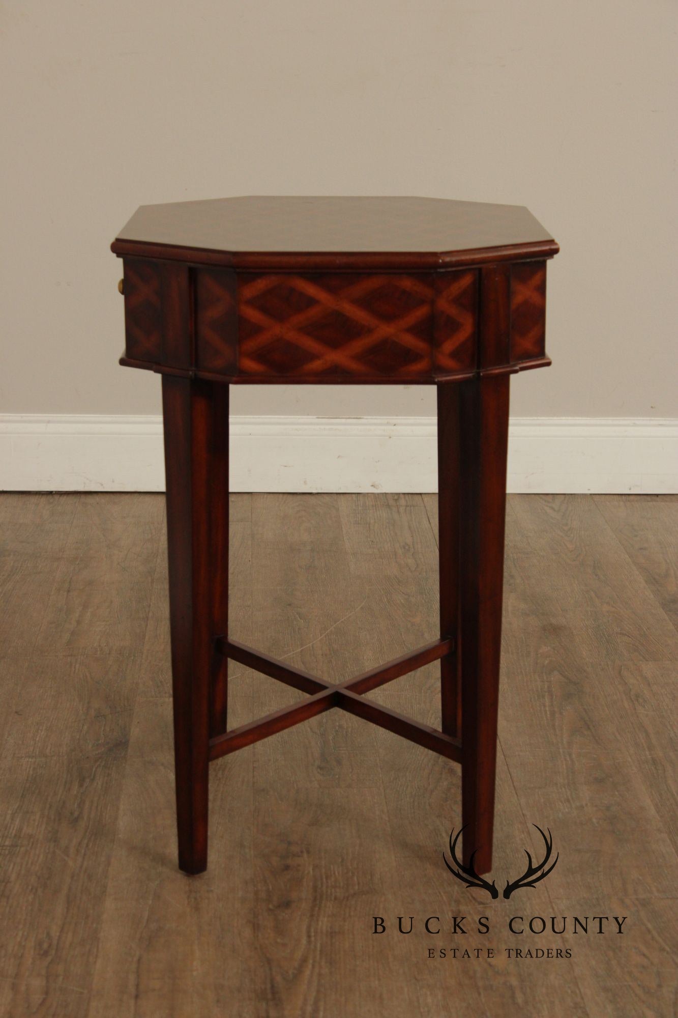 Maitland Smith One-Drawer Parquetry Side Table