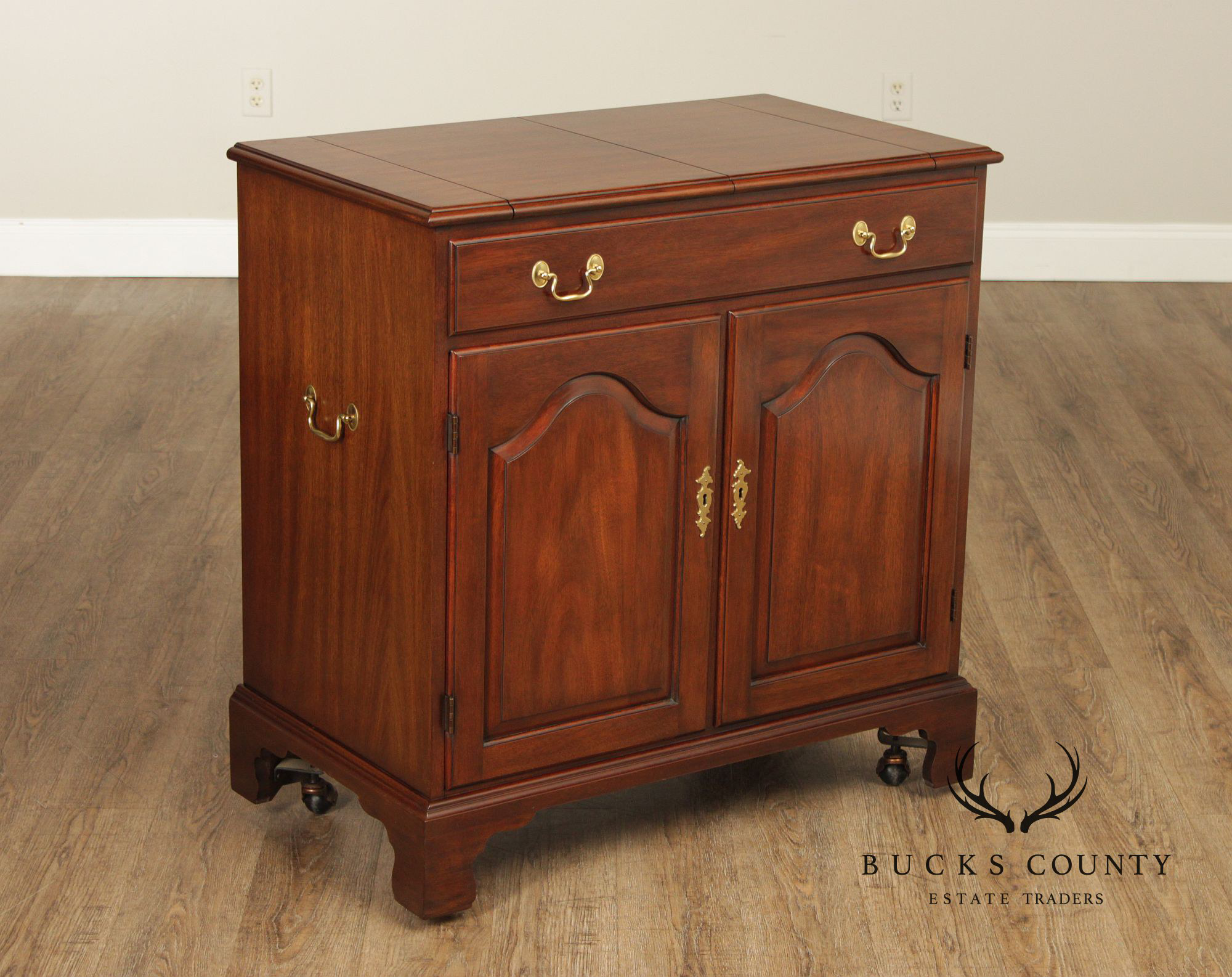 Henkel Harris Georgian Style Mahogany Flip Top Server