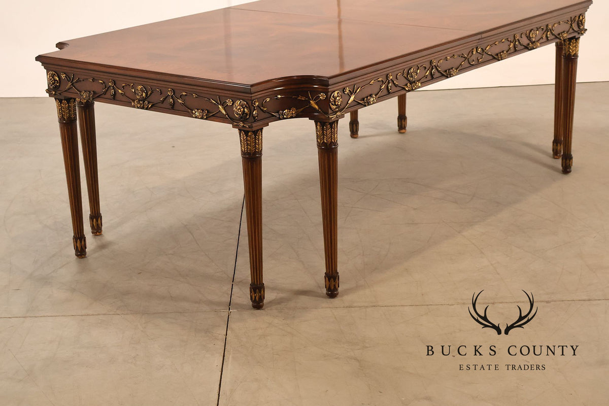 E J Victor Newport Collection Neoclassical Style Mahogany Dining Table With Two Leaves