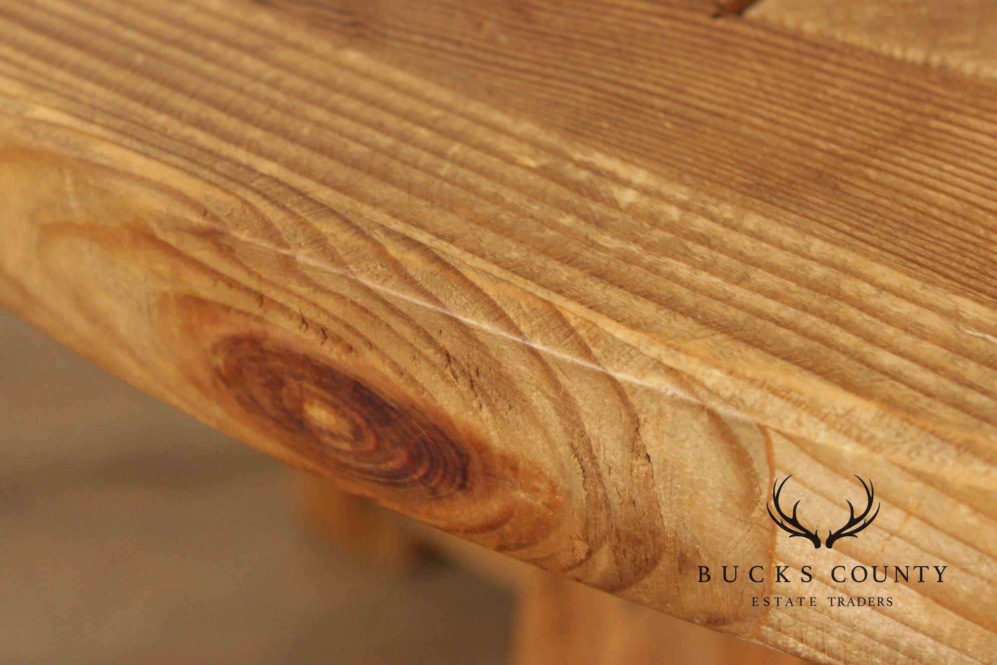 Rustic Industrial Round Pine Dining Or Center Table With X-Base