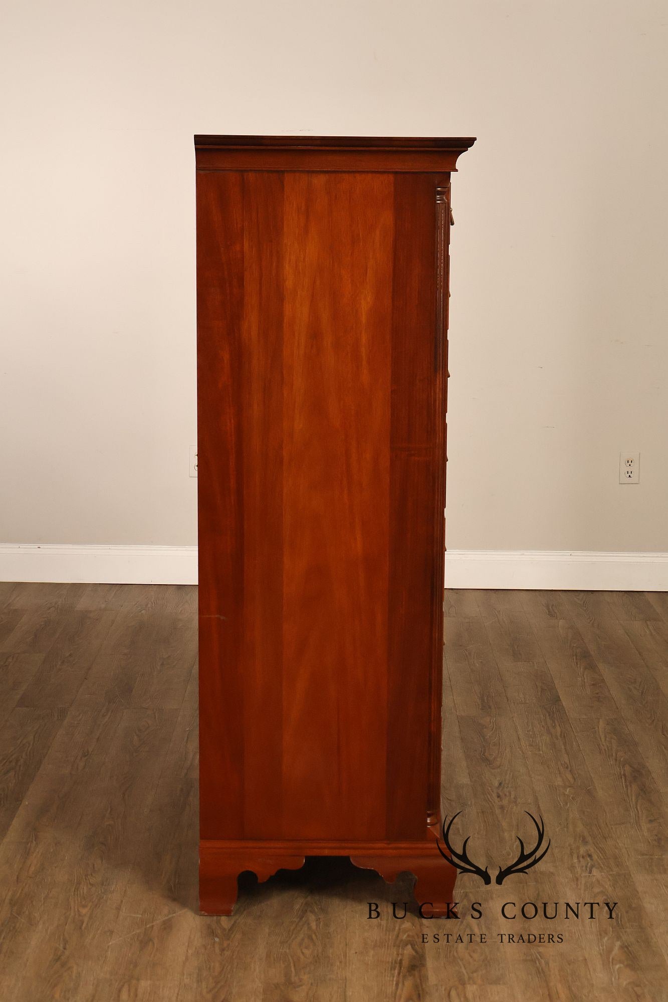 Stickley Georgian Style Banded Mahogany Tall Chest