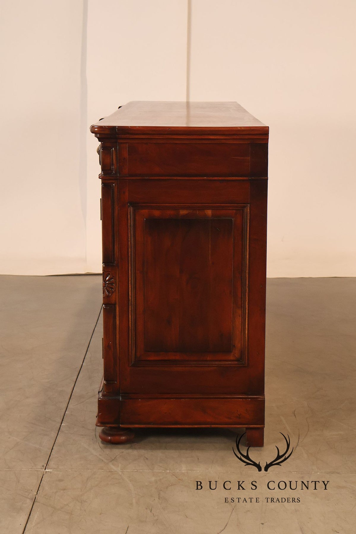 French Country Distressed Four-Door Buffet Sideboard