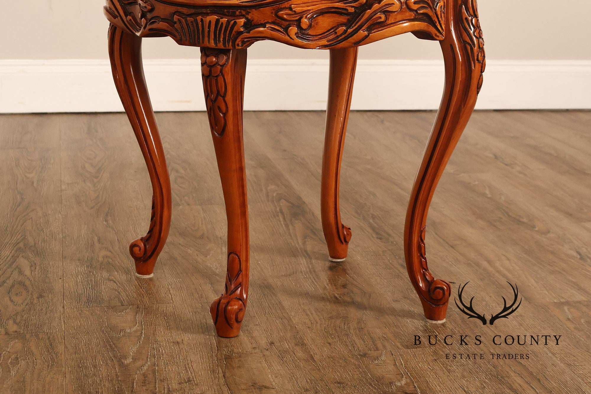 French Louis XV Style Marquetry Inlaid Nightstand