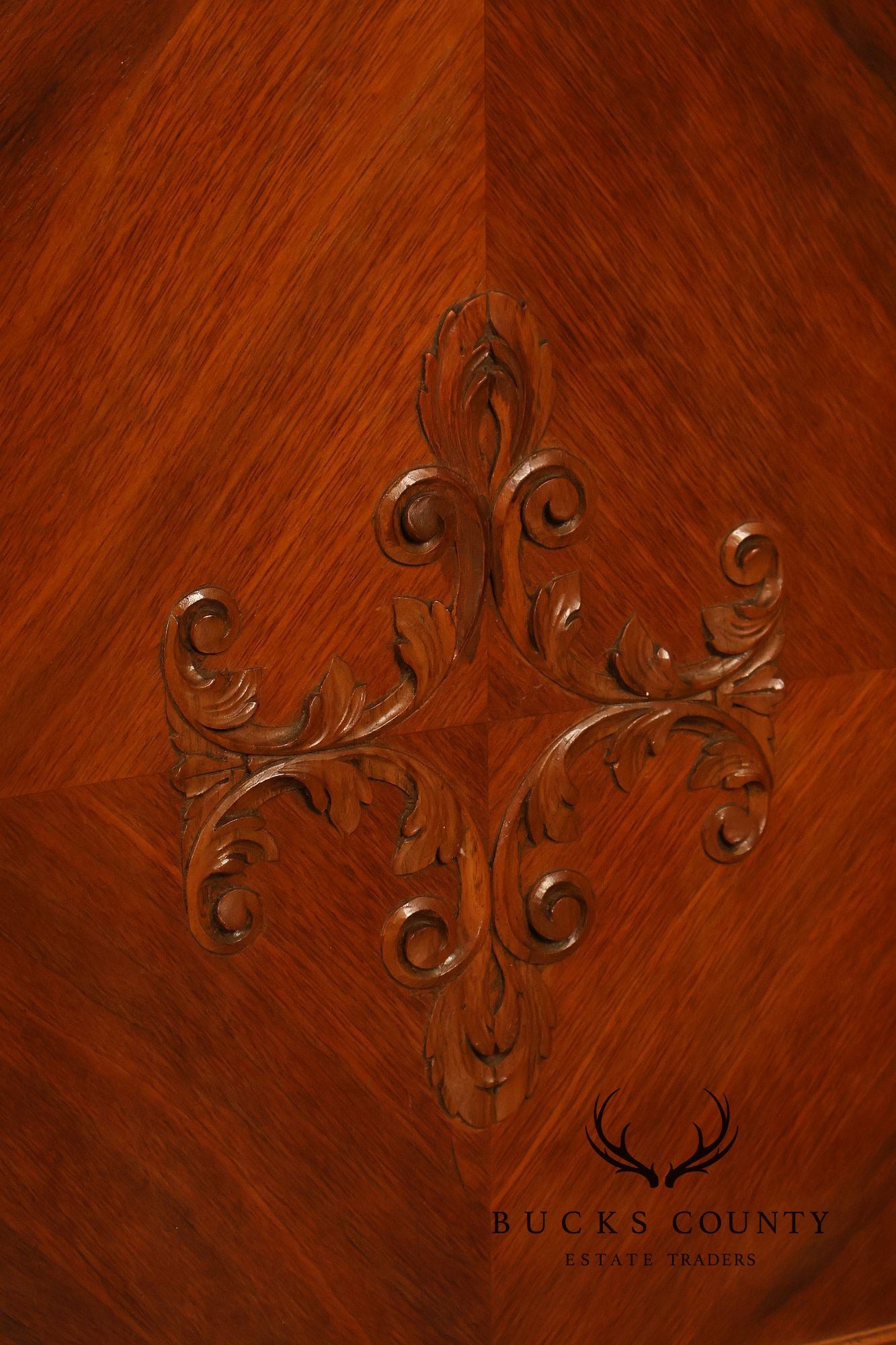 1920's French Louis XV Style Satinwood Marble Top Server