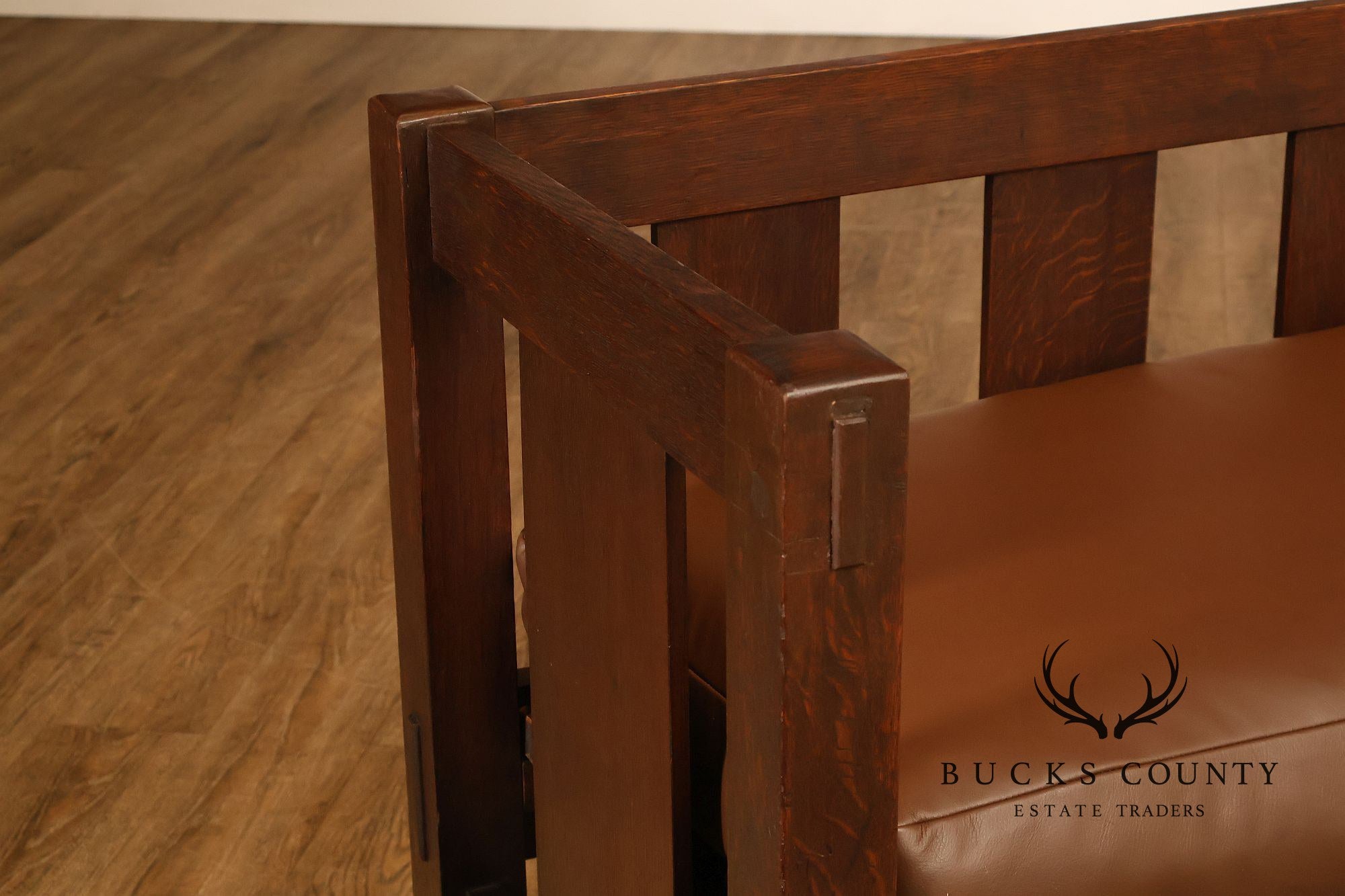 Gustav Stickley Antique Mission Oak Hall Settle Model 205