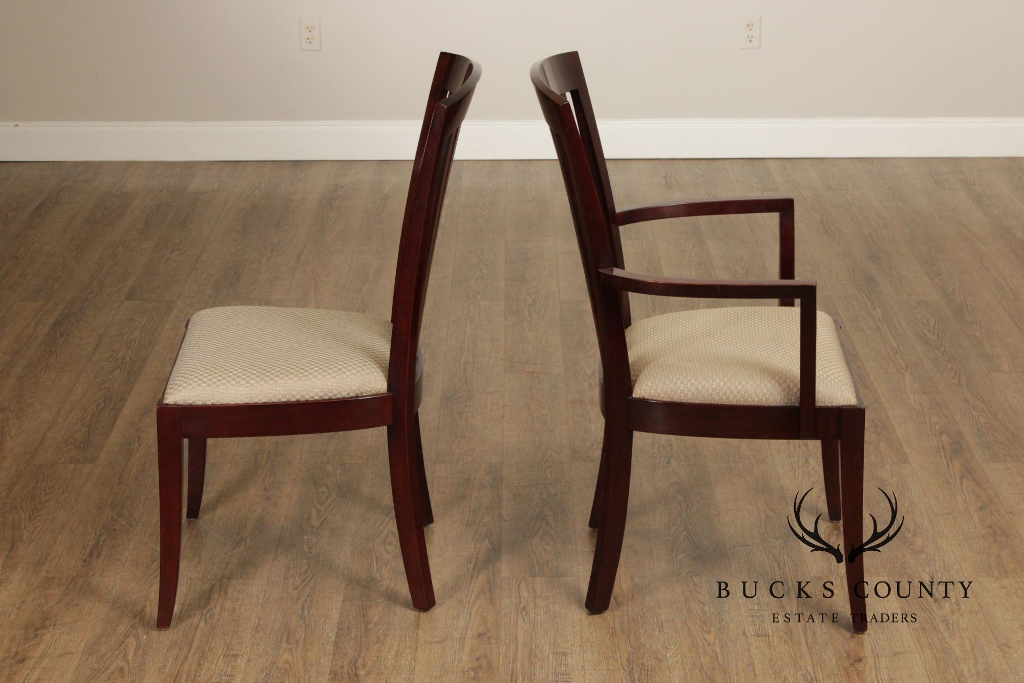 Stickley Set of Ten Cherry 'Bayonne' Dining Chairs
