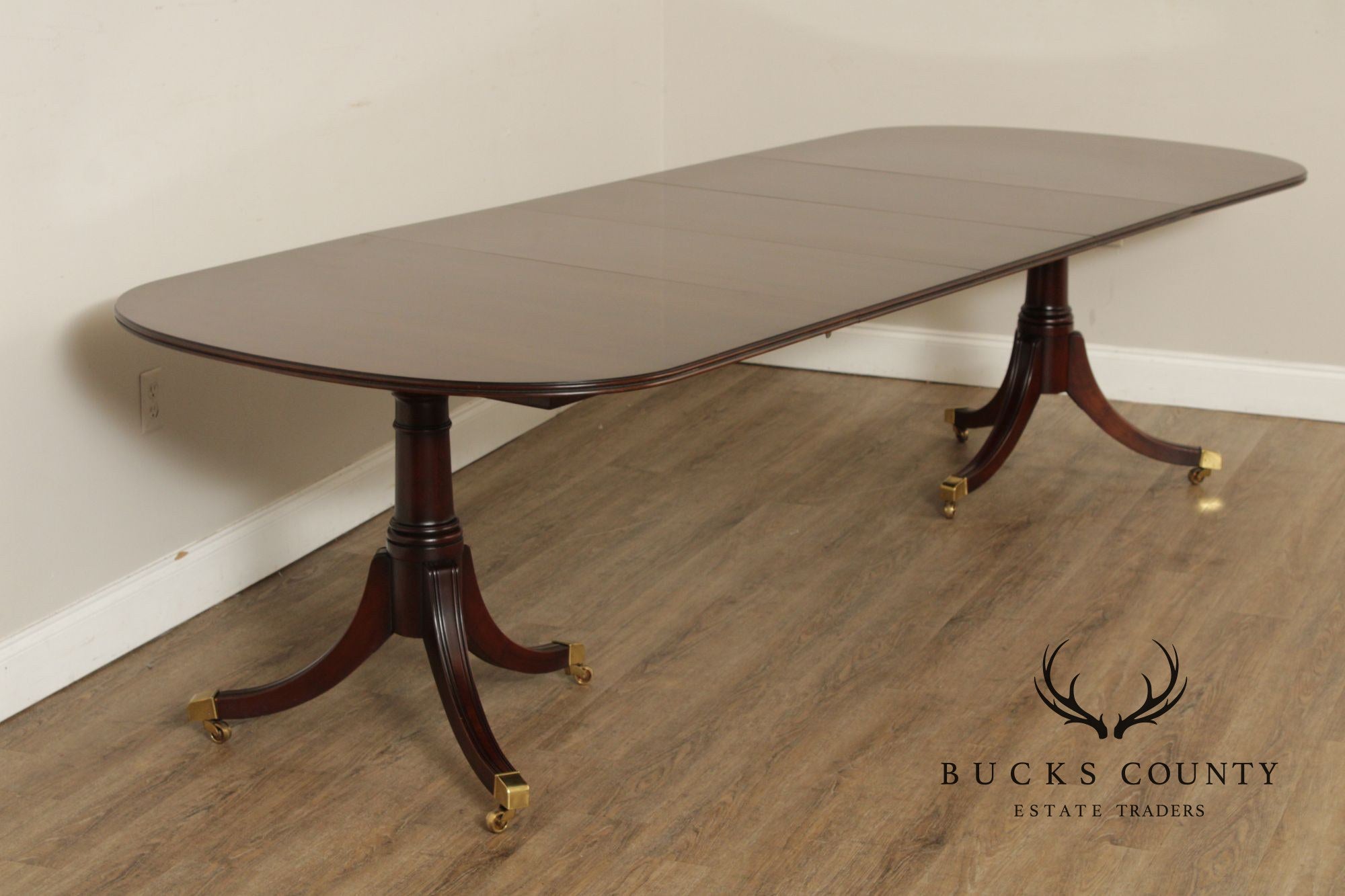 Statton Old Towne Cherry Double Pedestal Expandable Dining Table