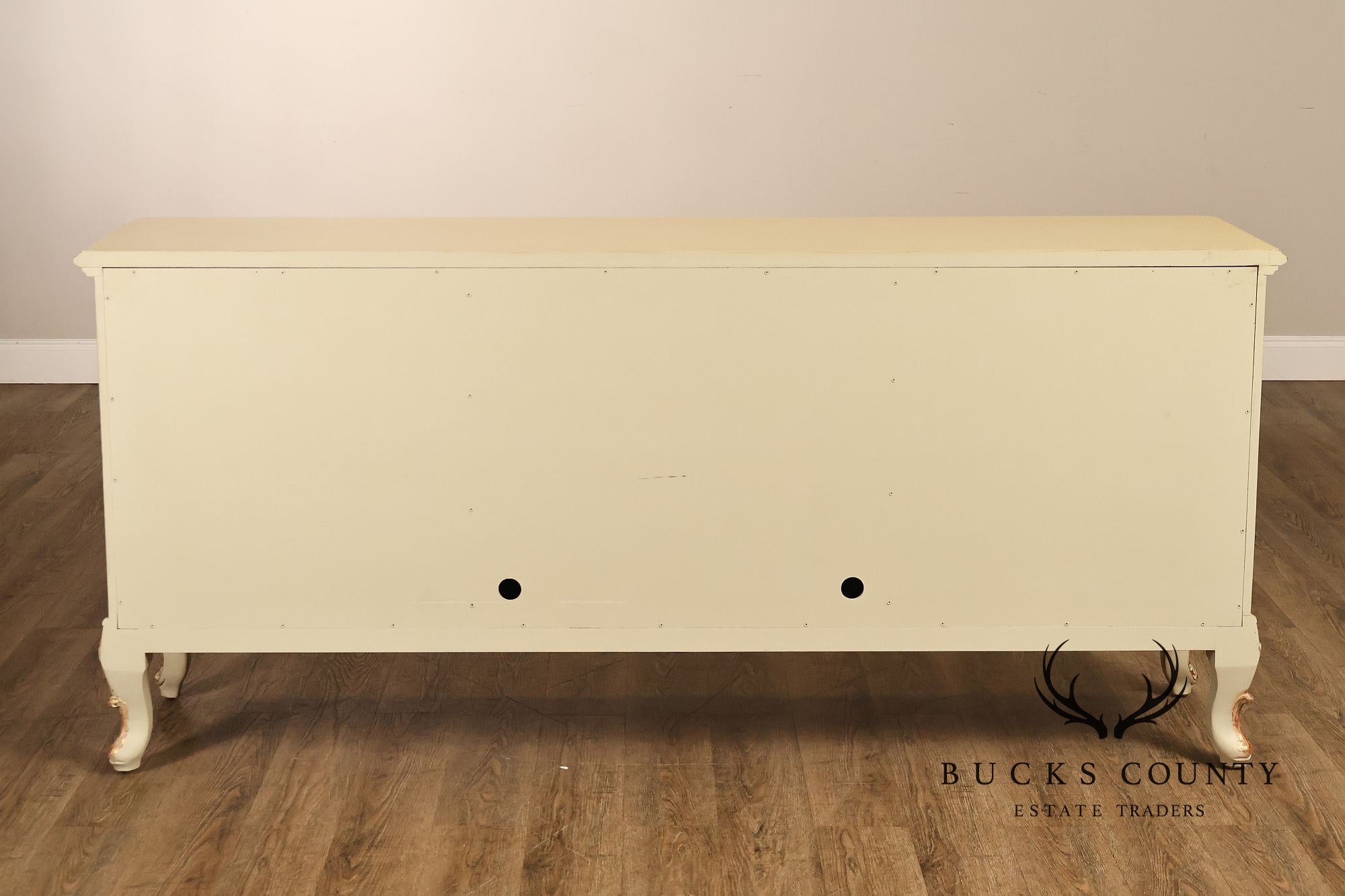 French Rococo Style Painted Sideboard Buffet Cabinet