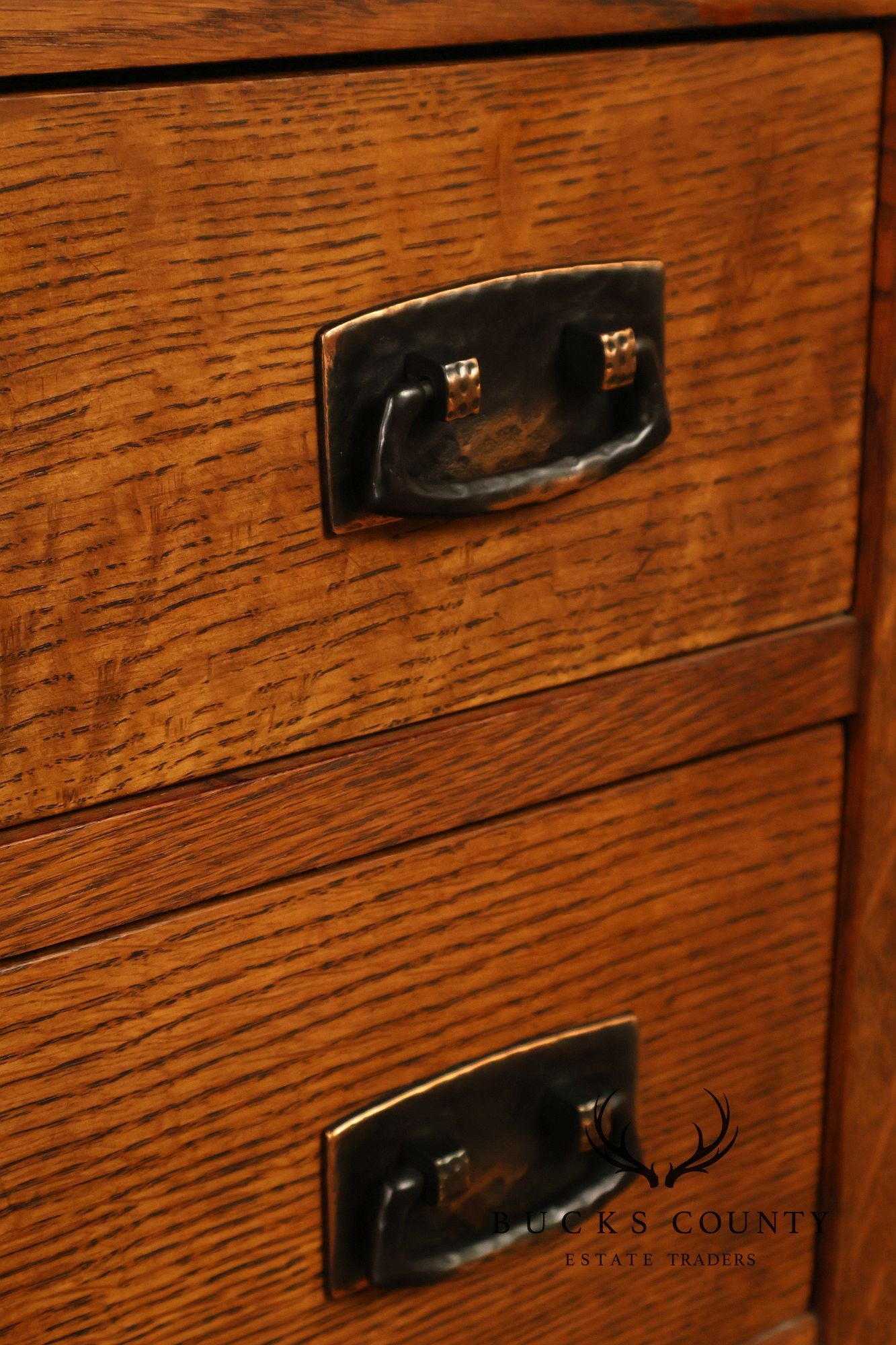 Stickley Mission Collection Pair Of Oak Chest Nightstands