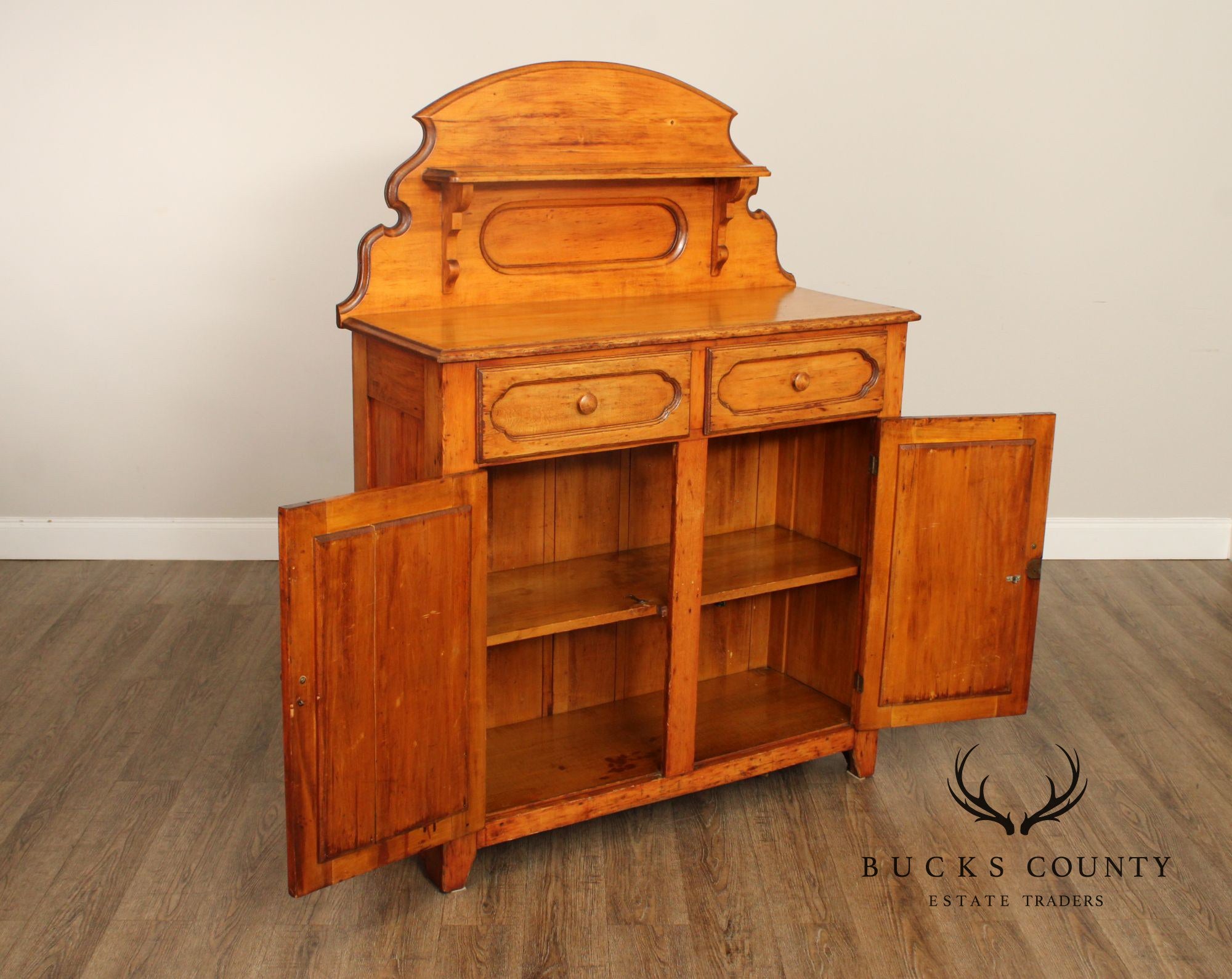 Antique Pine Jelly Cupboard Cabinet