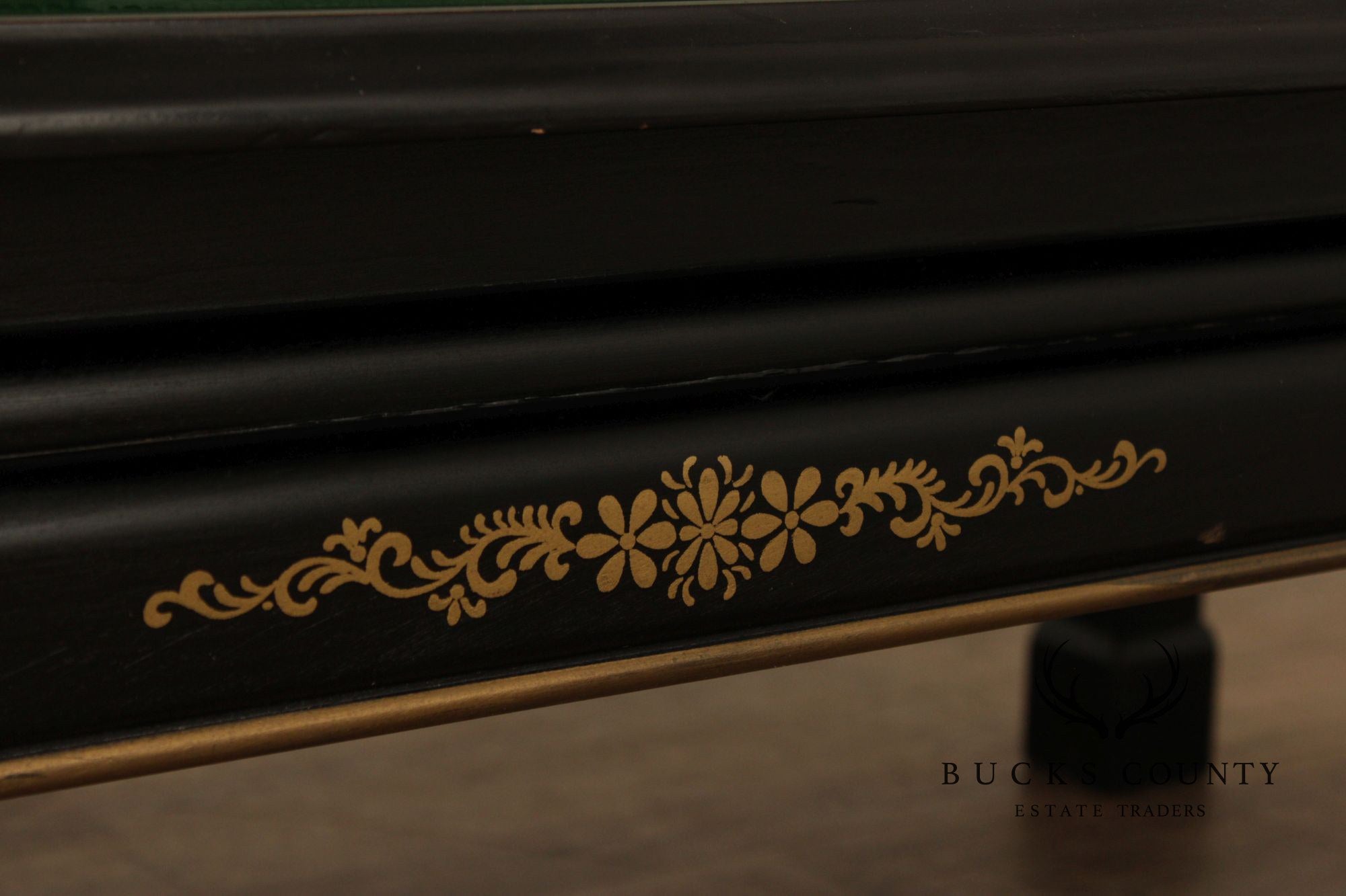 Chinoiserie Glass Top Coffee Table