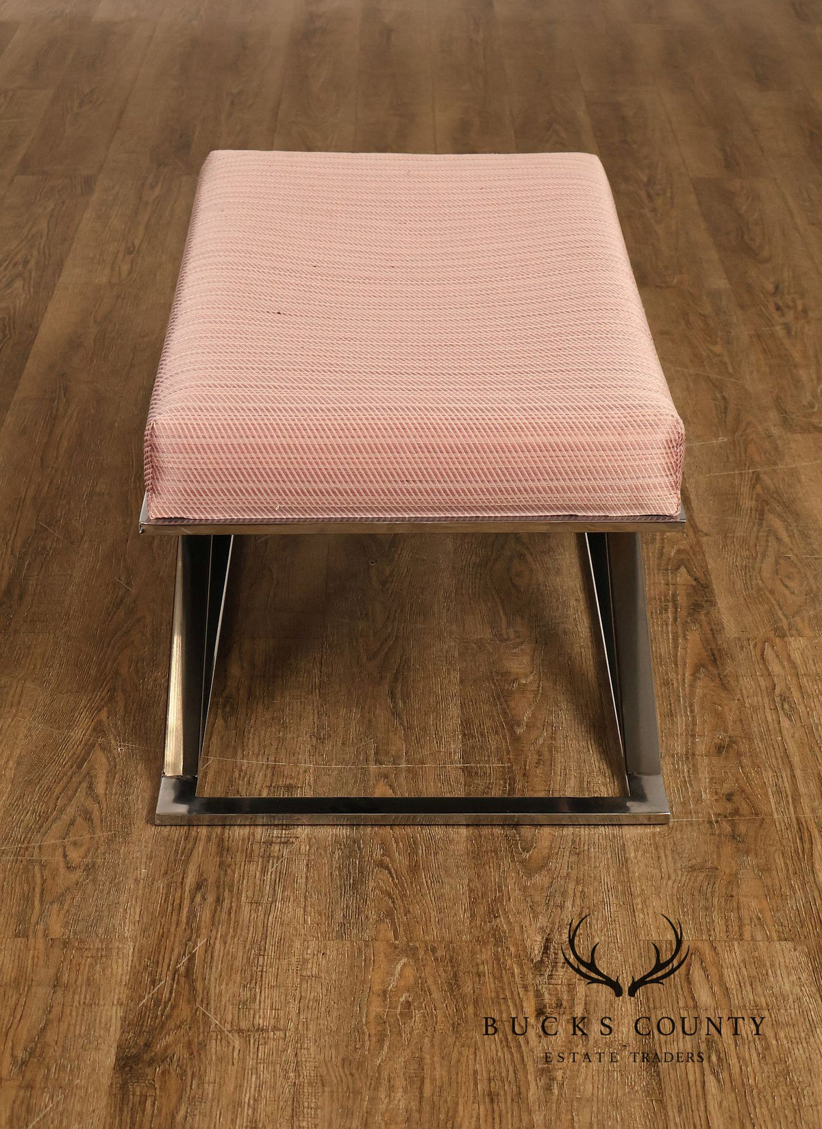 Milo Baughman Chrome X-Base Bench