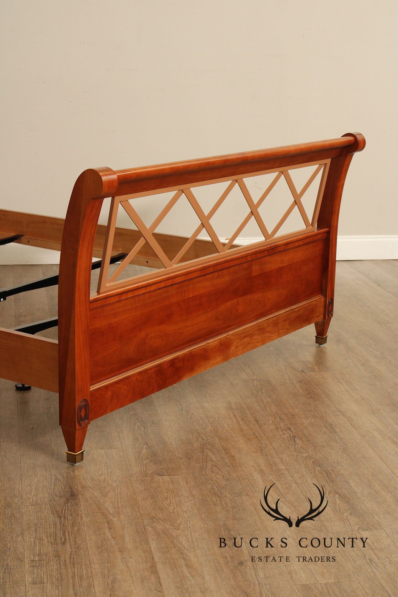 Harden Directoire Style Cherry Sleigh Queen Bed