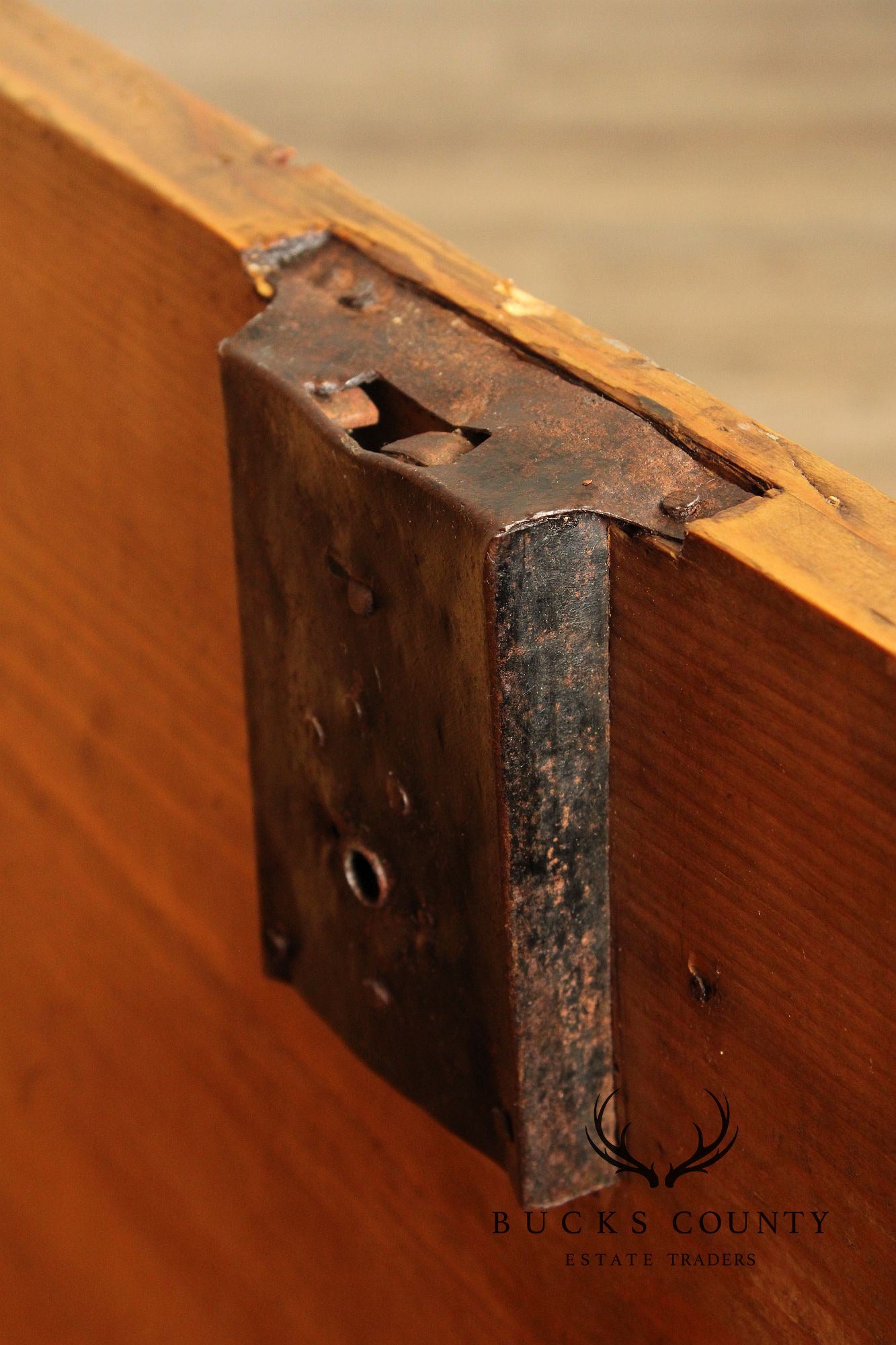 Antique Swedish Painted Pine Blanket Chest