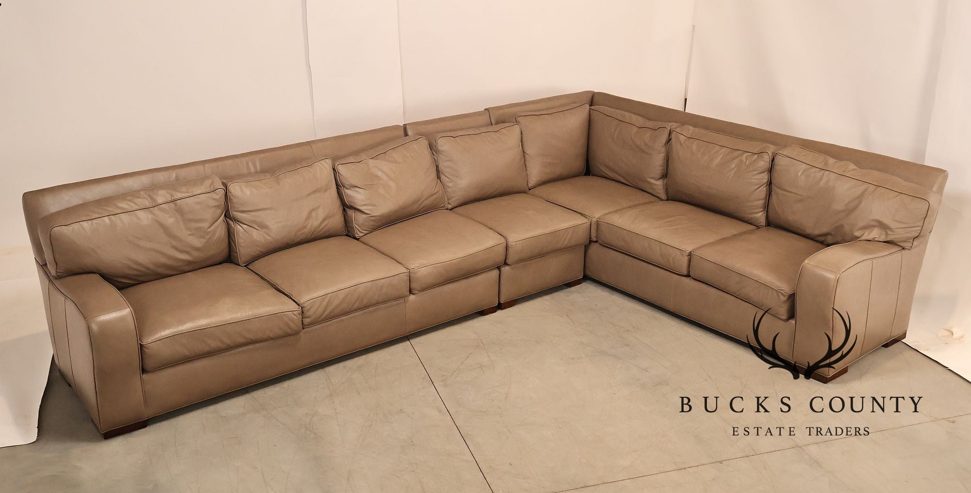 Century Furniture Leather Sectional Sofa