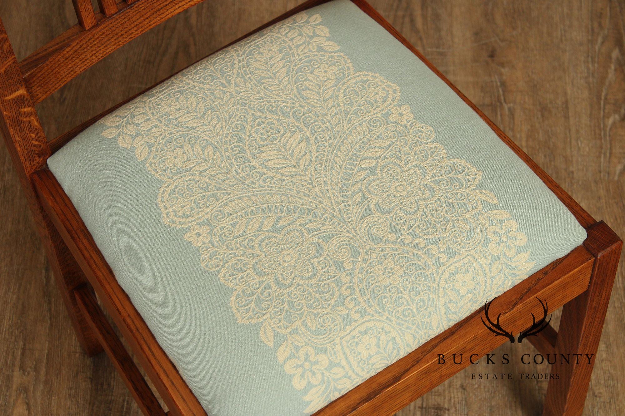 Stickley Mission Collection Set Of Eight Oak Dining Chairs