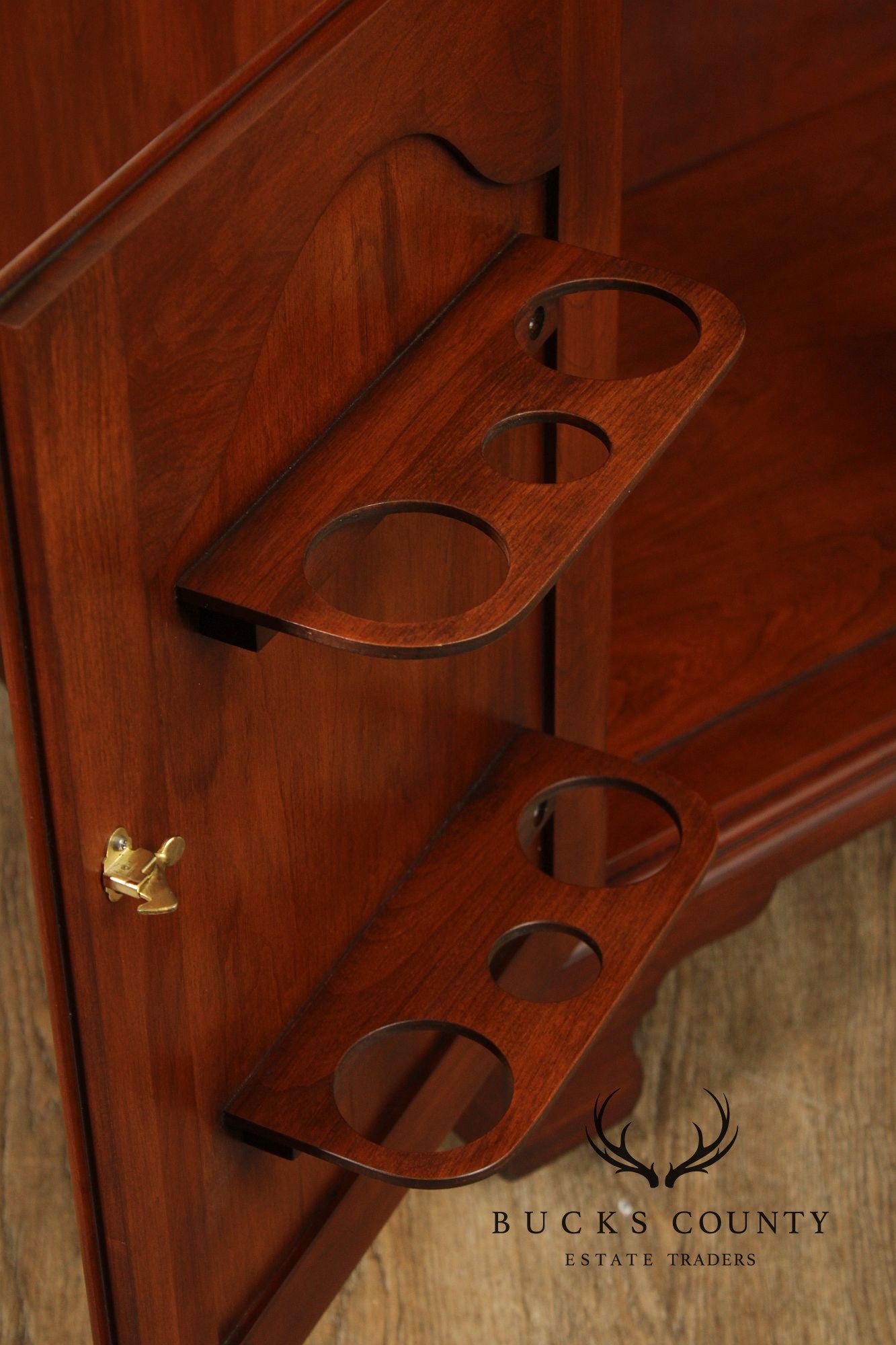 Henkel Harris Chippendale Style Cherry Flip-Top Server Bar Cart