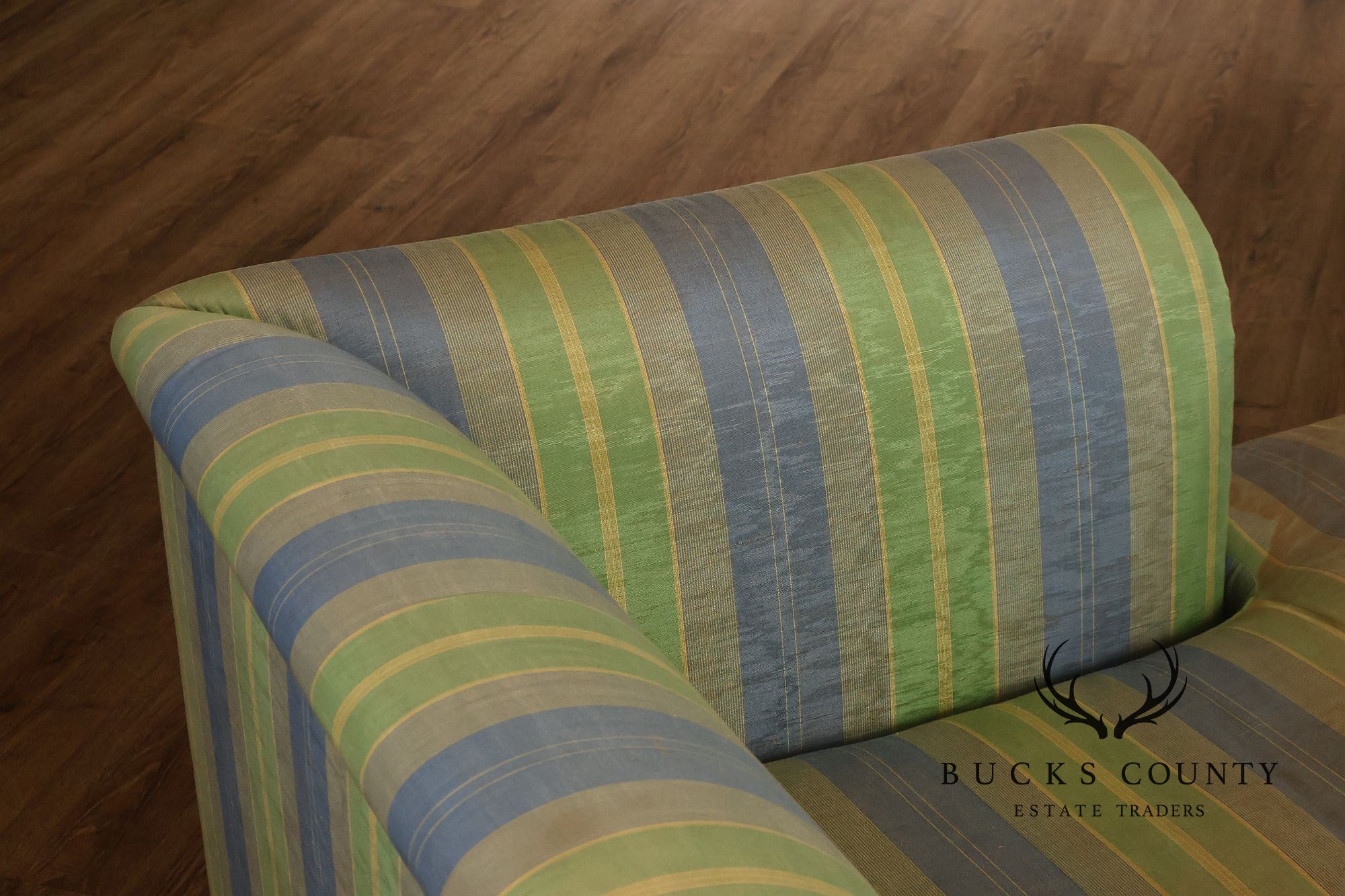 J. Robert Scott Contemporary Modern Striped Upholstered Daybed Sofa