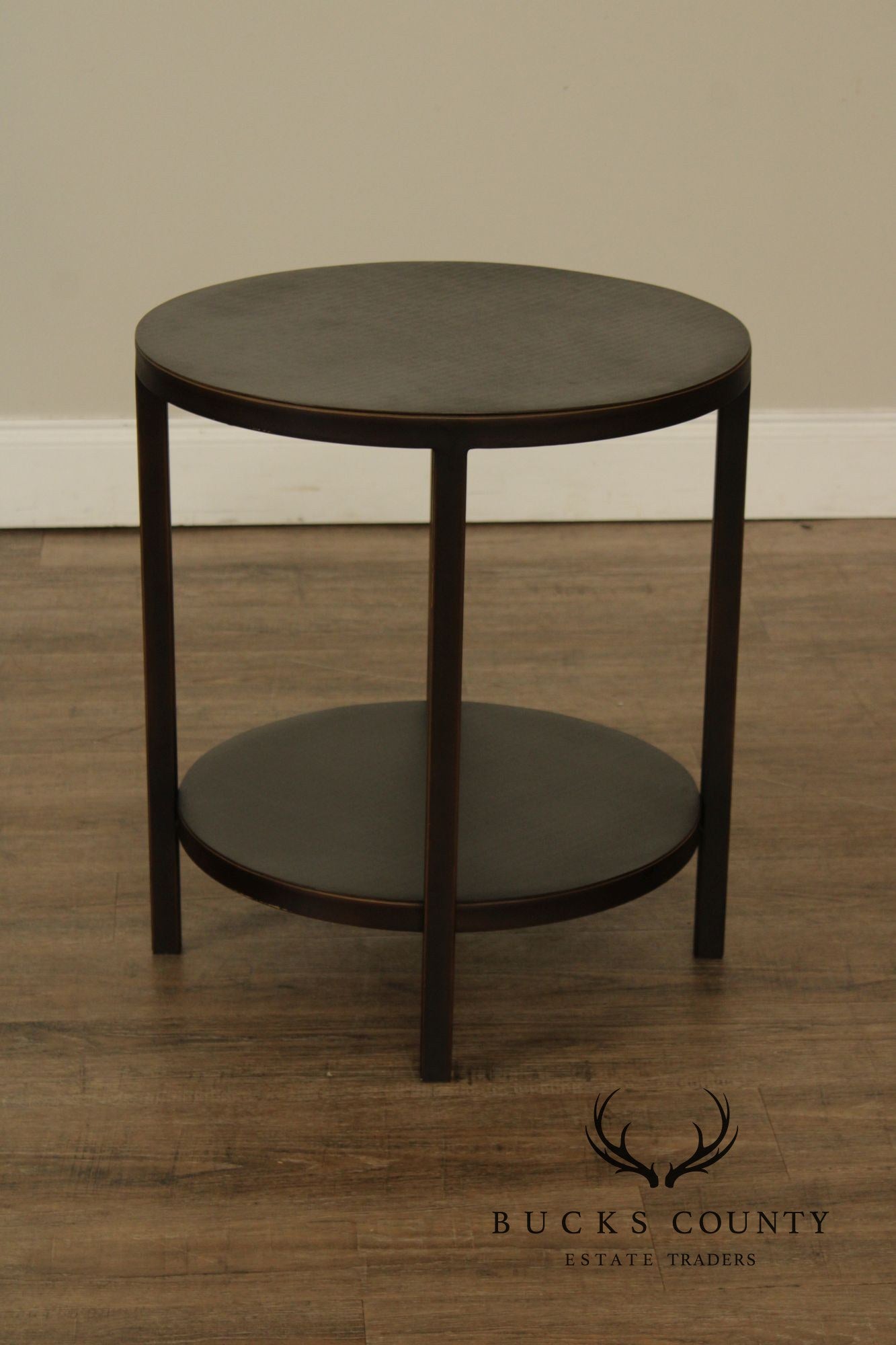 Crate & Barrel Modern Round Two-Tier End Table