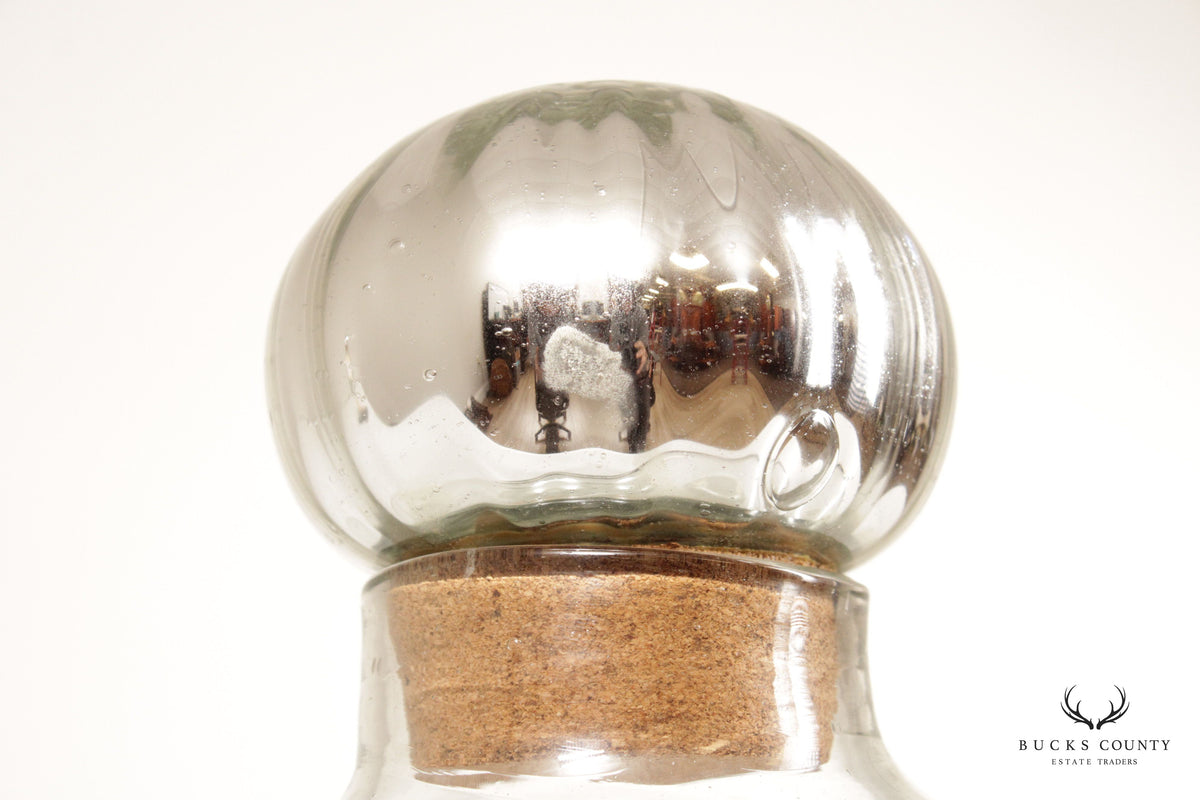 Mexican Vintage Blown Glass Stoppered Bottle or Decanter