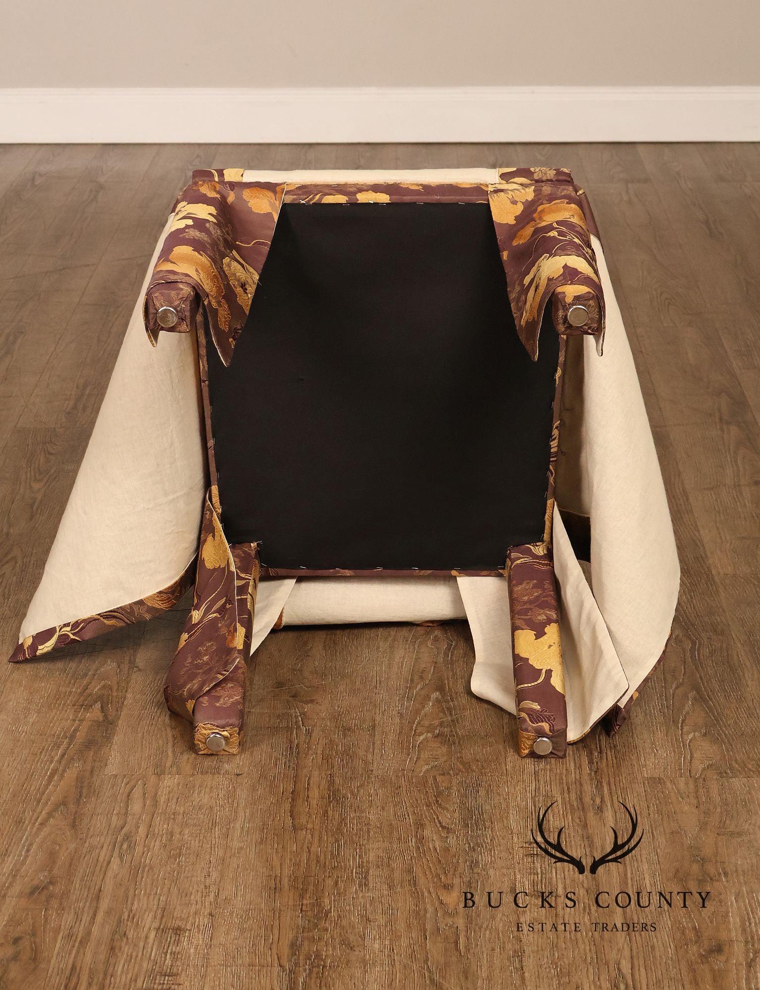 Pair of Upholstered Parsons Style Dining Chairs