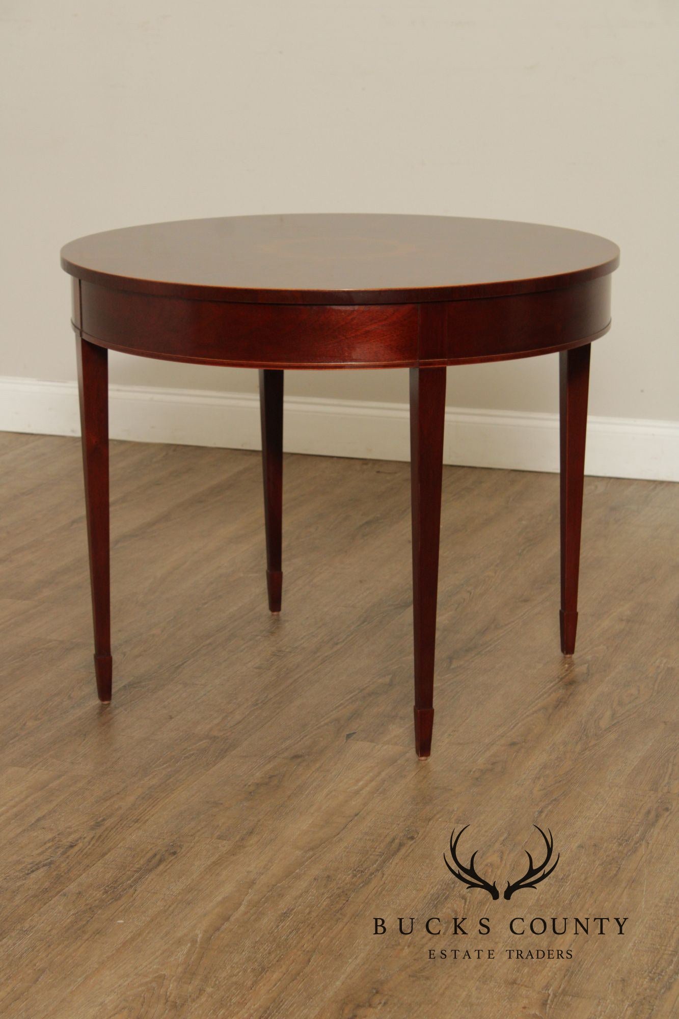 Baker Federal Style Inlaid Mahogany Center Table