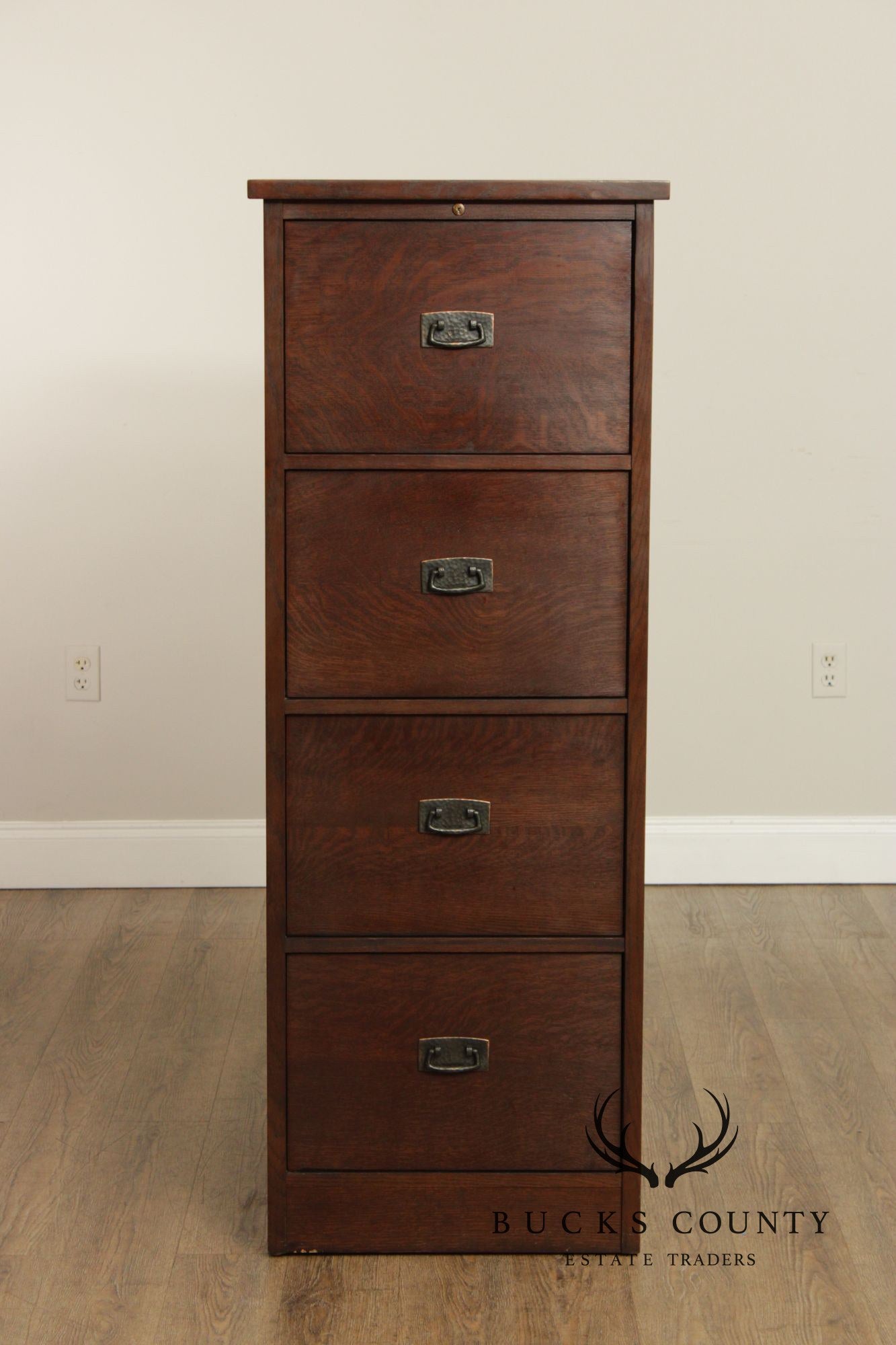 Stickley Mission Collection Oak Four Drawer File Cabinet
