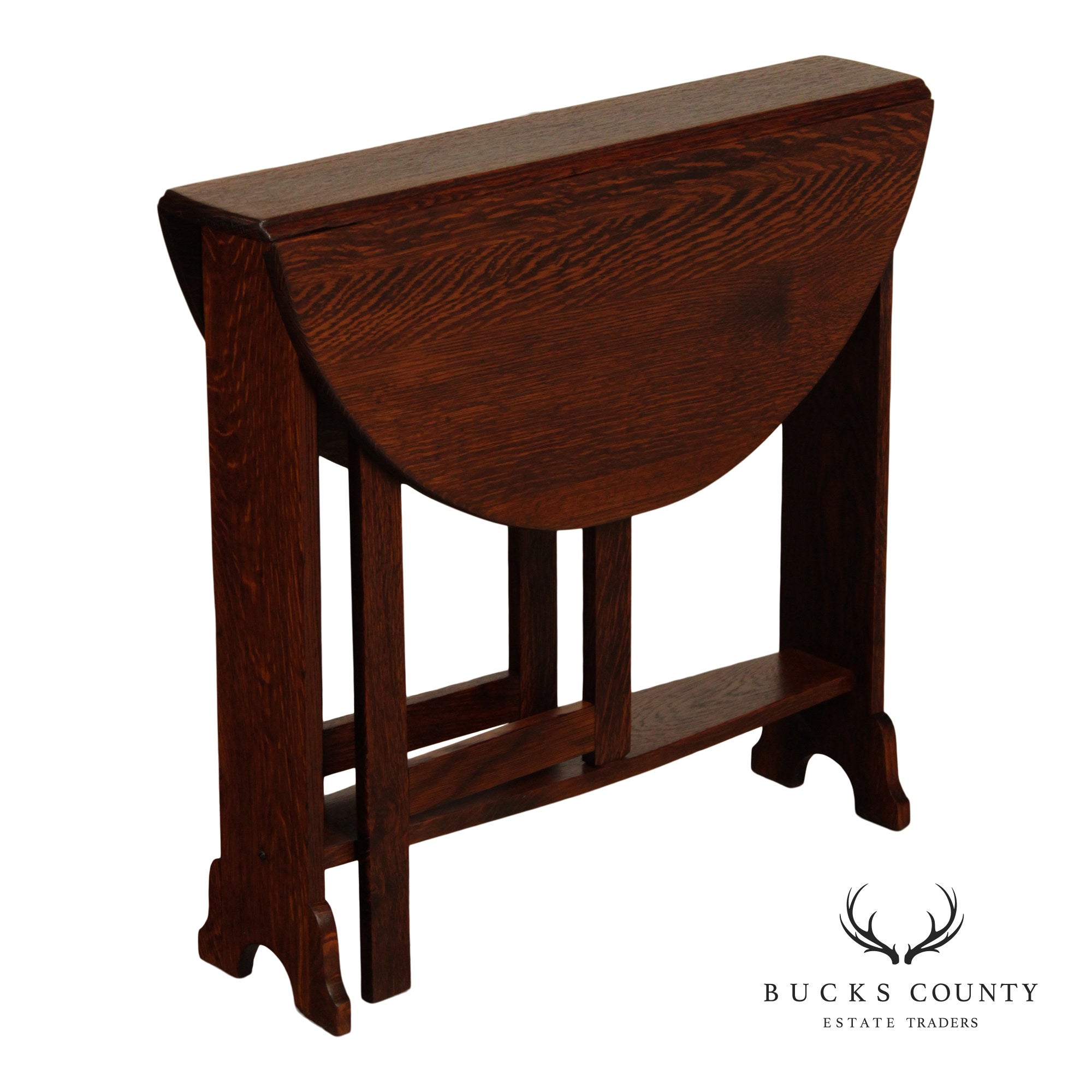 Antique Mission Oak Drop Leaf Table