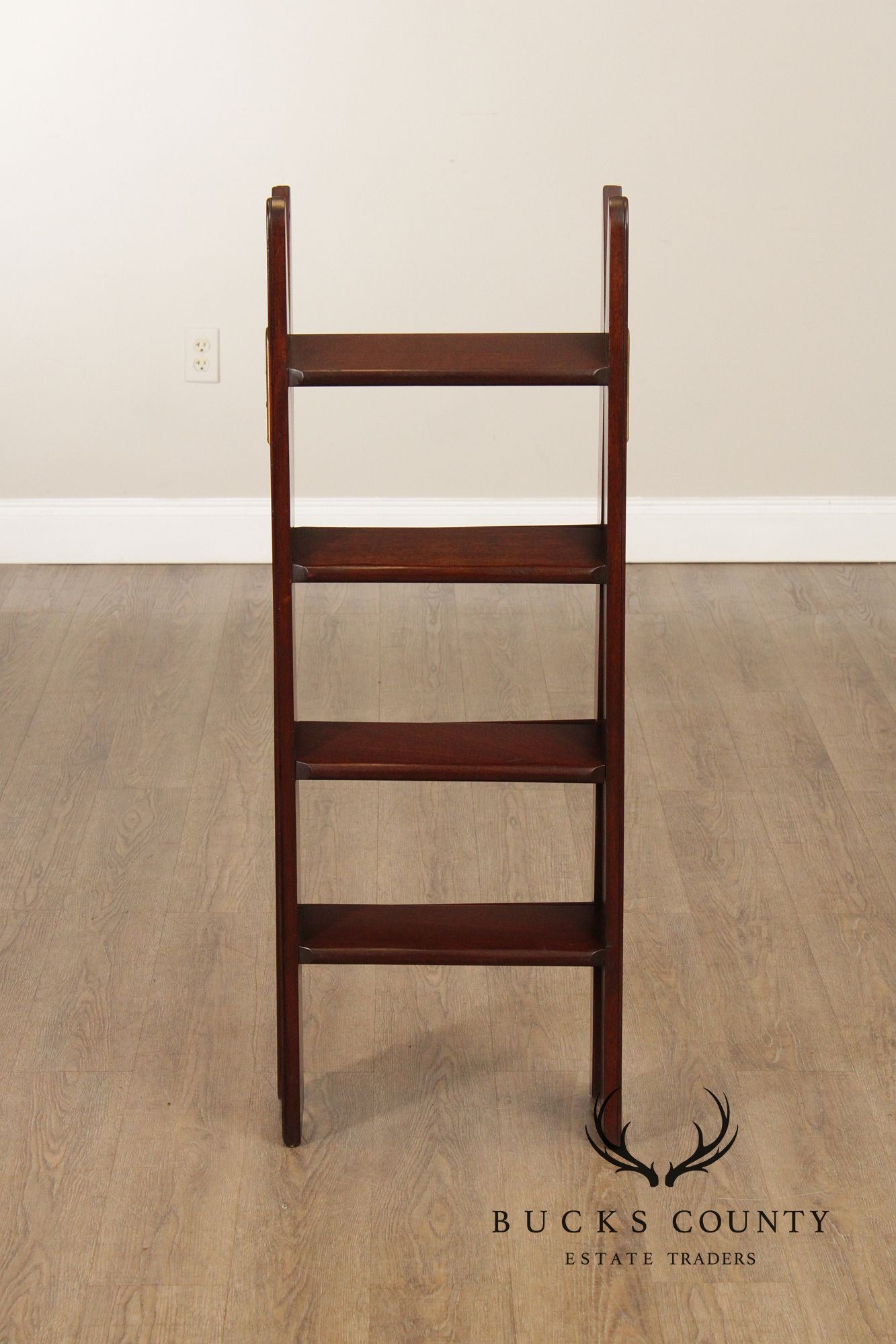 English Mahogany Library Ladder