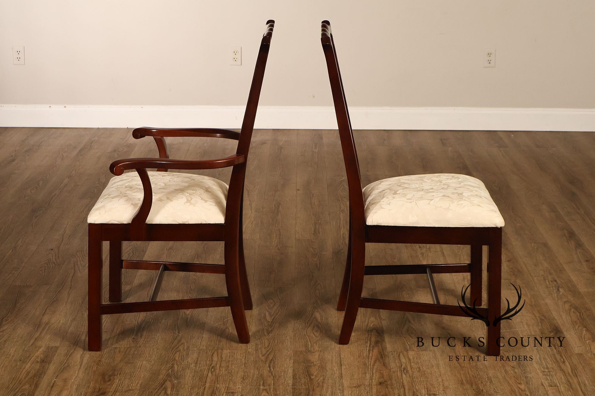 Thomasville Chippendale Style Mahogany Set Of Six Dining Chairs