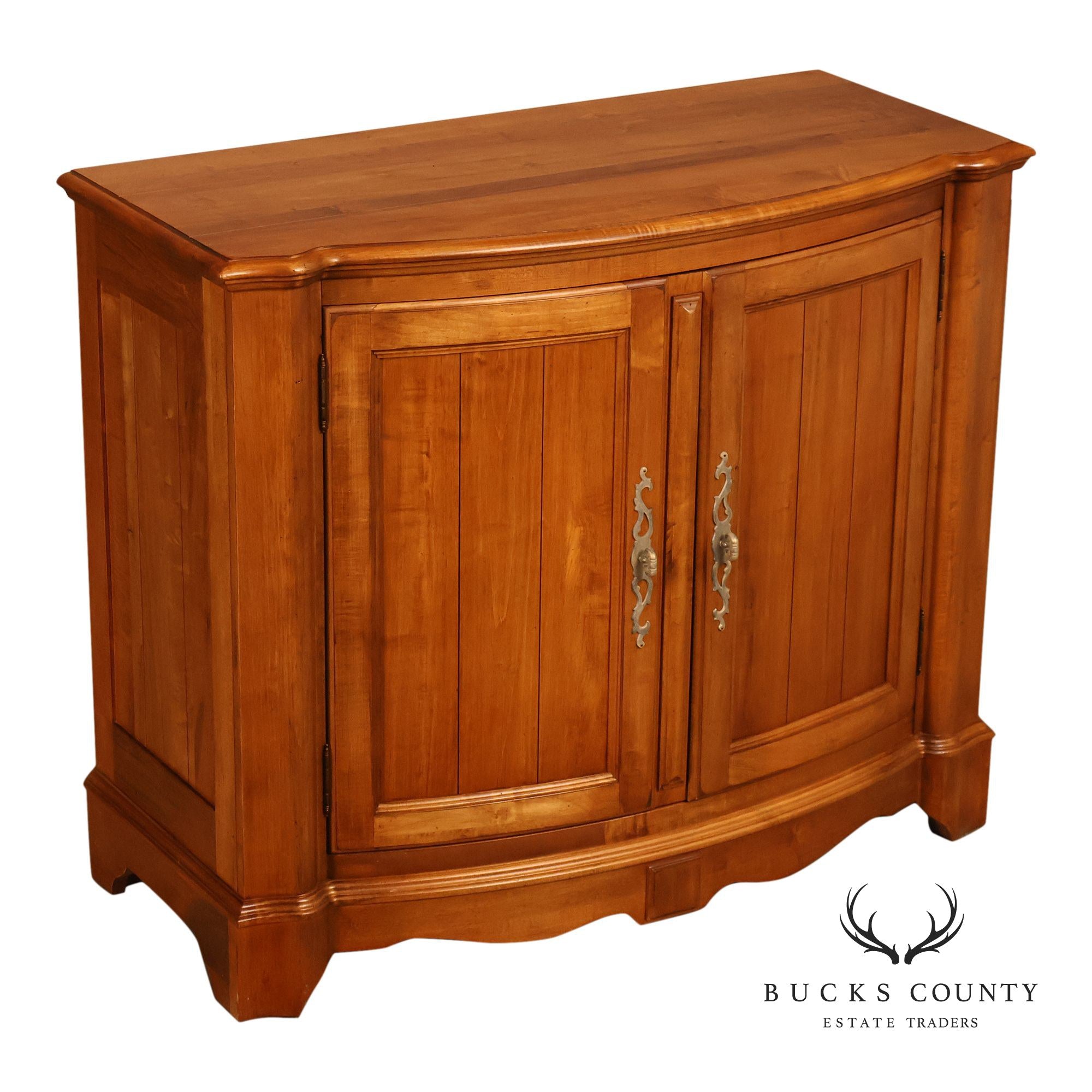 Ethan Allen French Country Style 'Legacy' Maple Bowfront Server