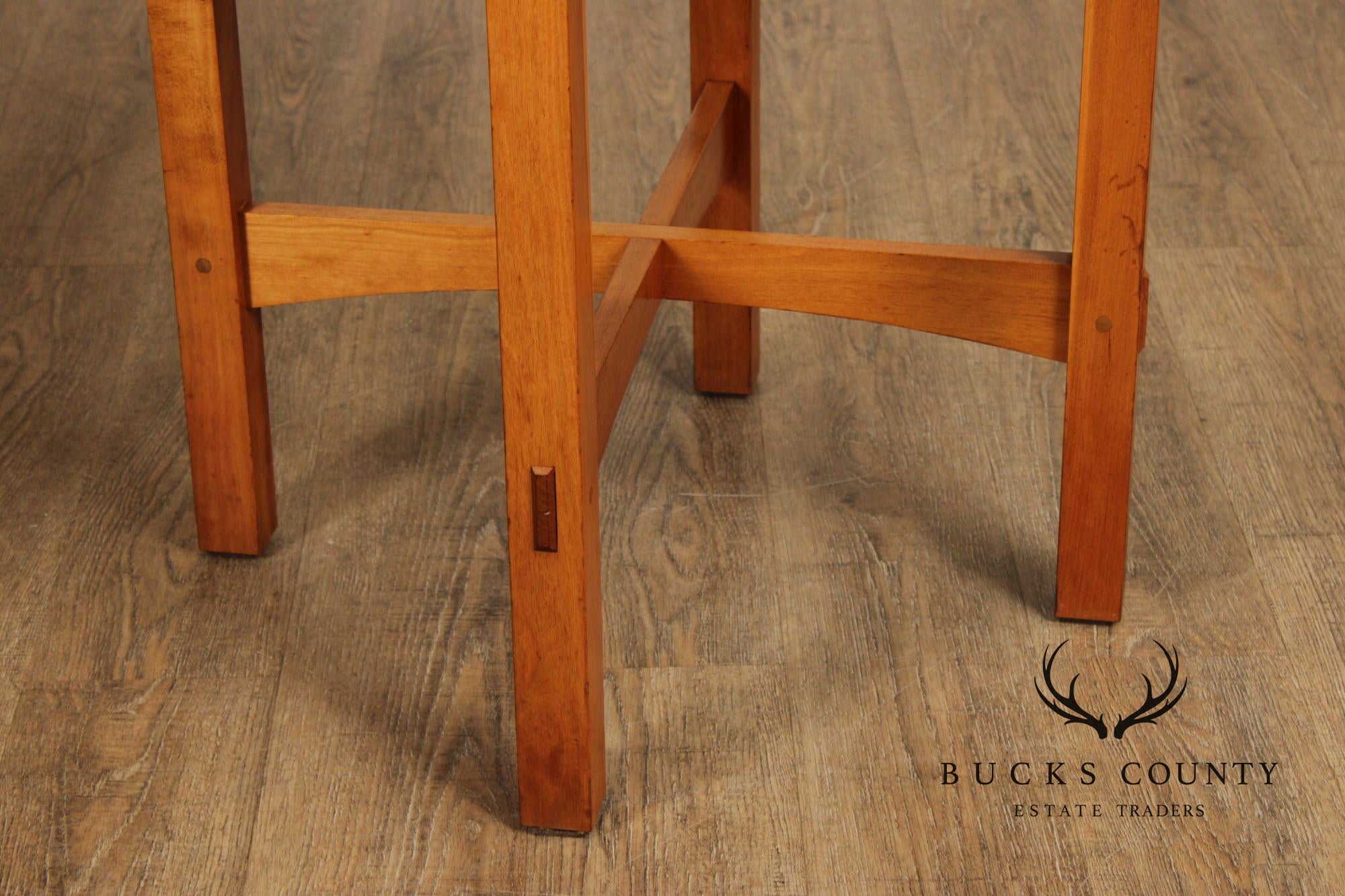 Stickley Mission Collection Cherry Round Lamp Table