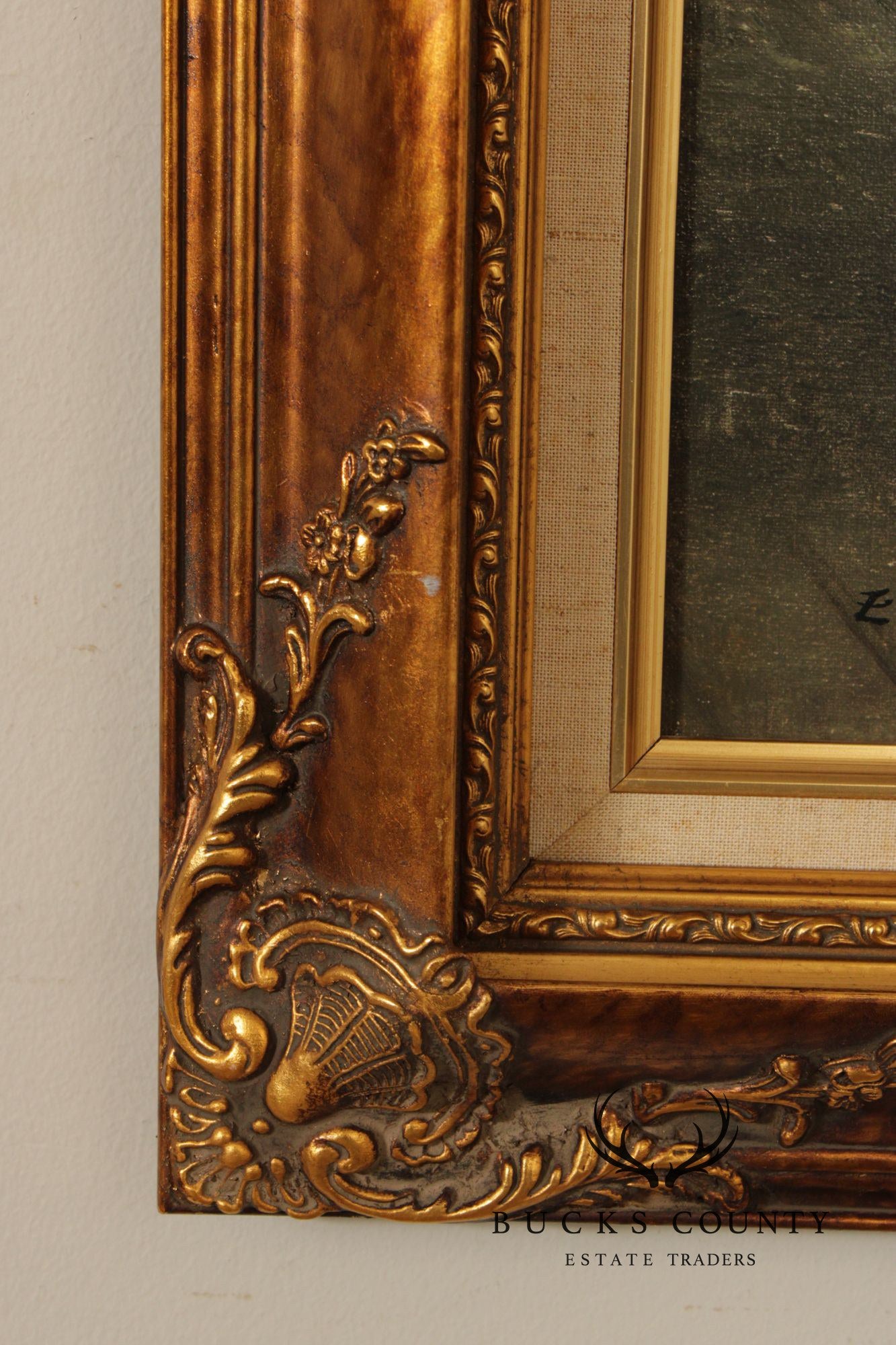 E. Larroque English Genre Painting, 'Hot Toddy'