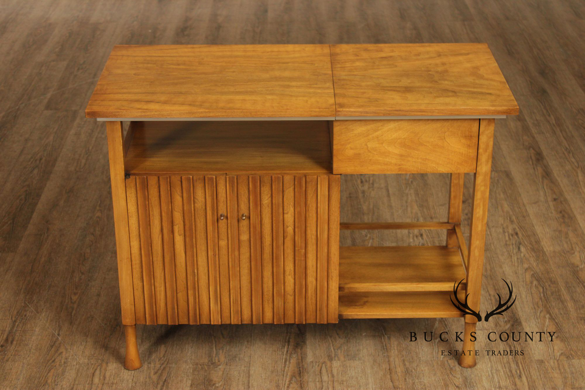 John Widdicomb Mid Century Modern Walnut Bar Cabinet
