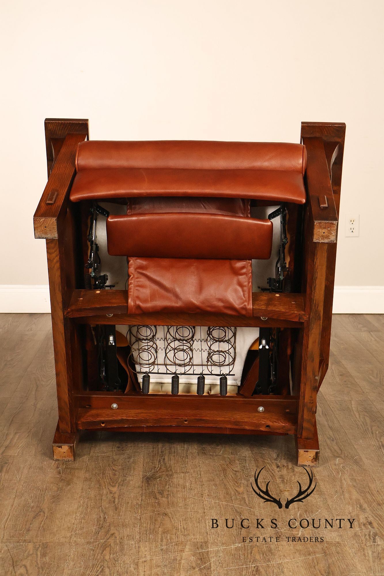 Stickley Mission Collection Oak Bent Arm Morris Recliner